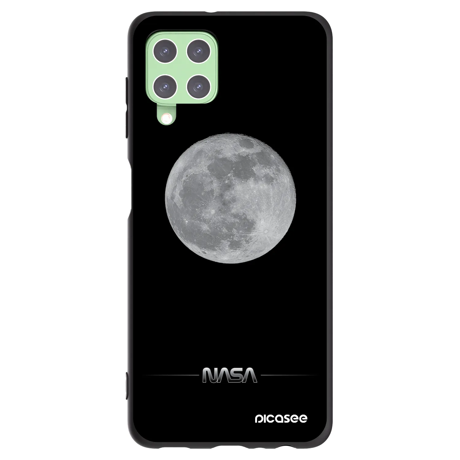 Picasee crna silikonska maskica za Samsung Galaxy A22 A225F 4G - Moon Minimal