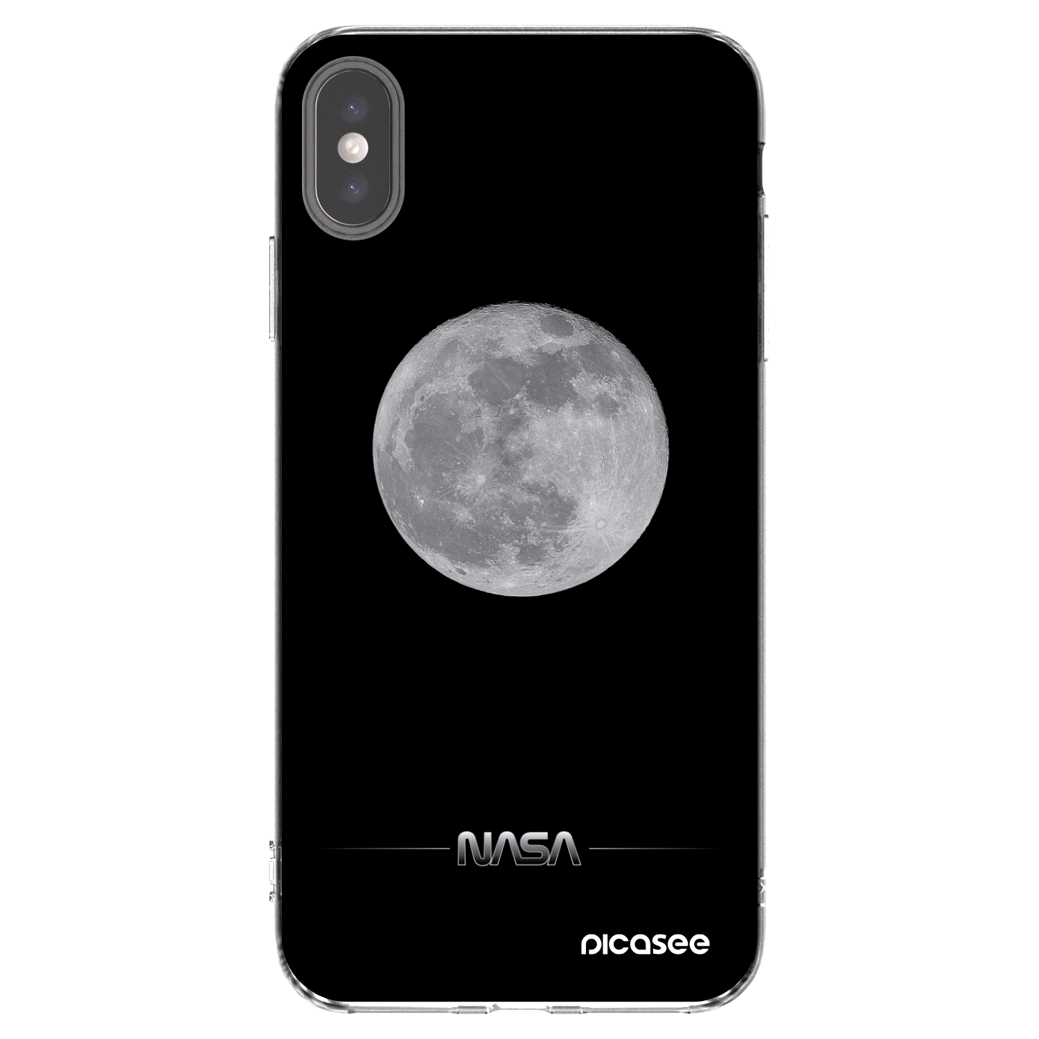 Picasee silikonska prozirna maskica za Apple iPhone XS Max - Moon Minimal