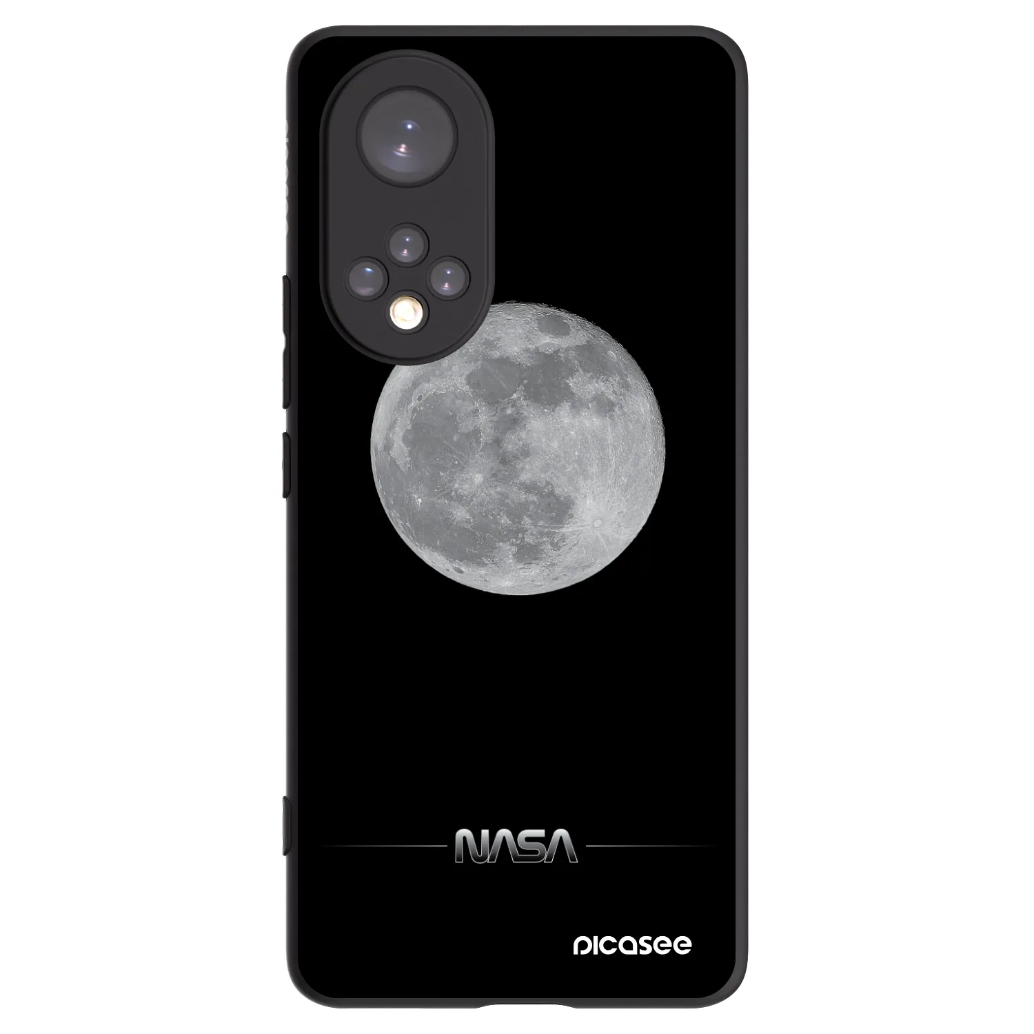 Picasee crna silikonska maskica za Honor 50 5G - Moon Minimal
