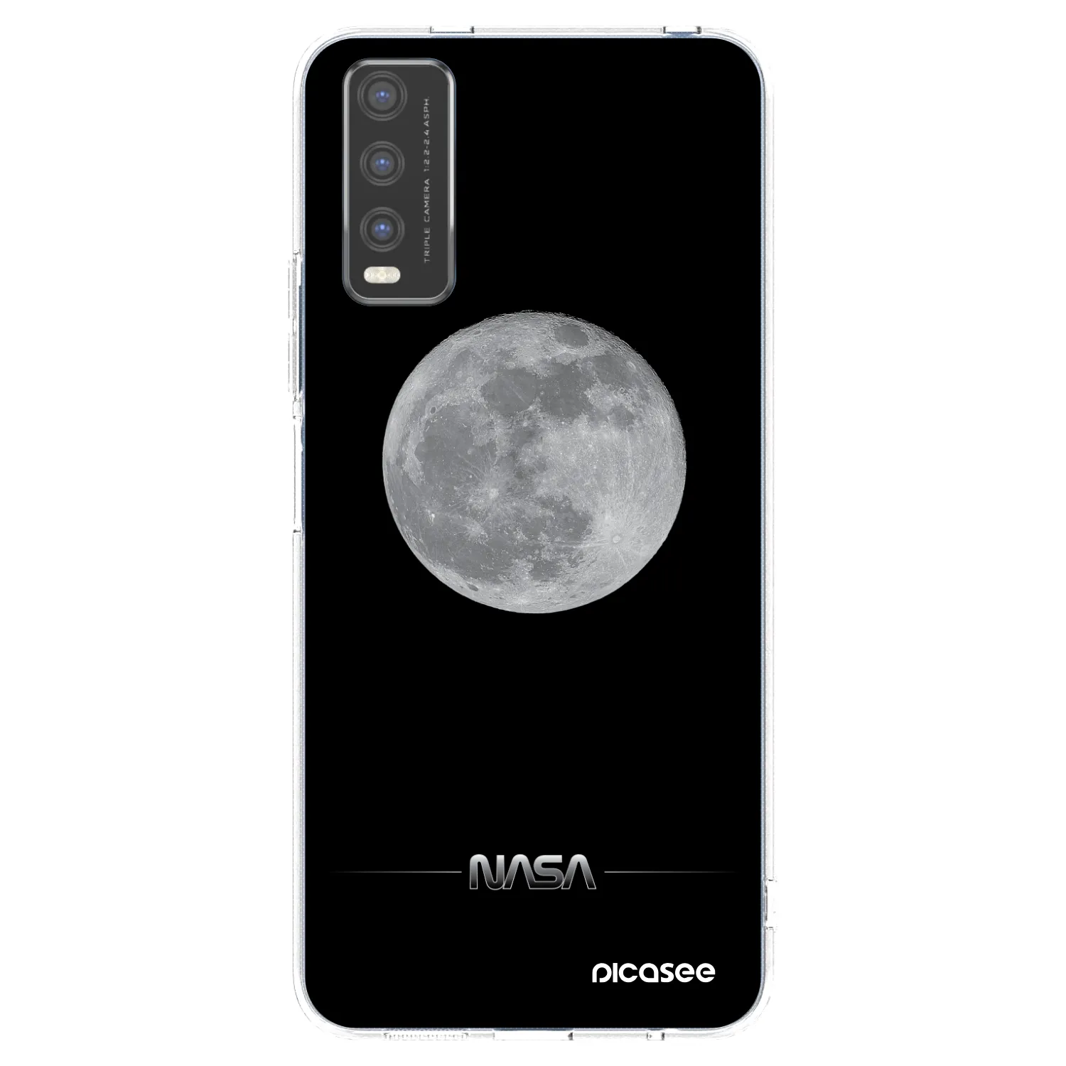 Picasee silikonska prozirna maskica za Vivo Y20s - Moon Minimal