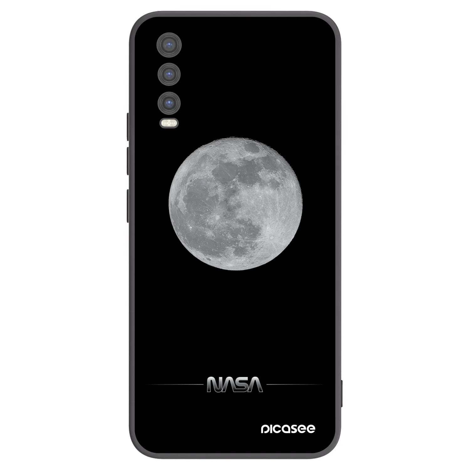 Picasee crna silikonska maskica za Vivo Y20s - Moon Minimal
