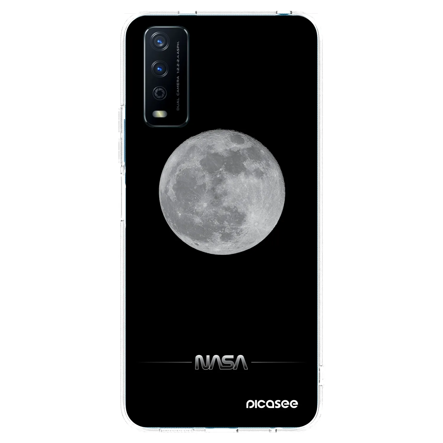 Picasee silikonska prozirna maskica za Vivo Y11s - Moon Minimal