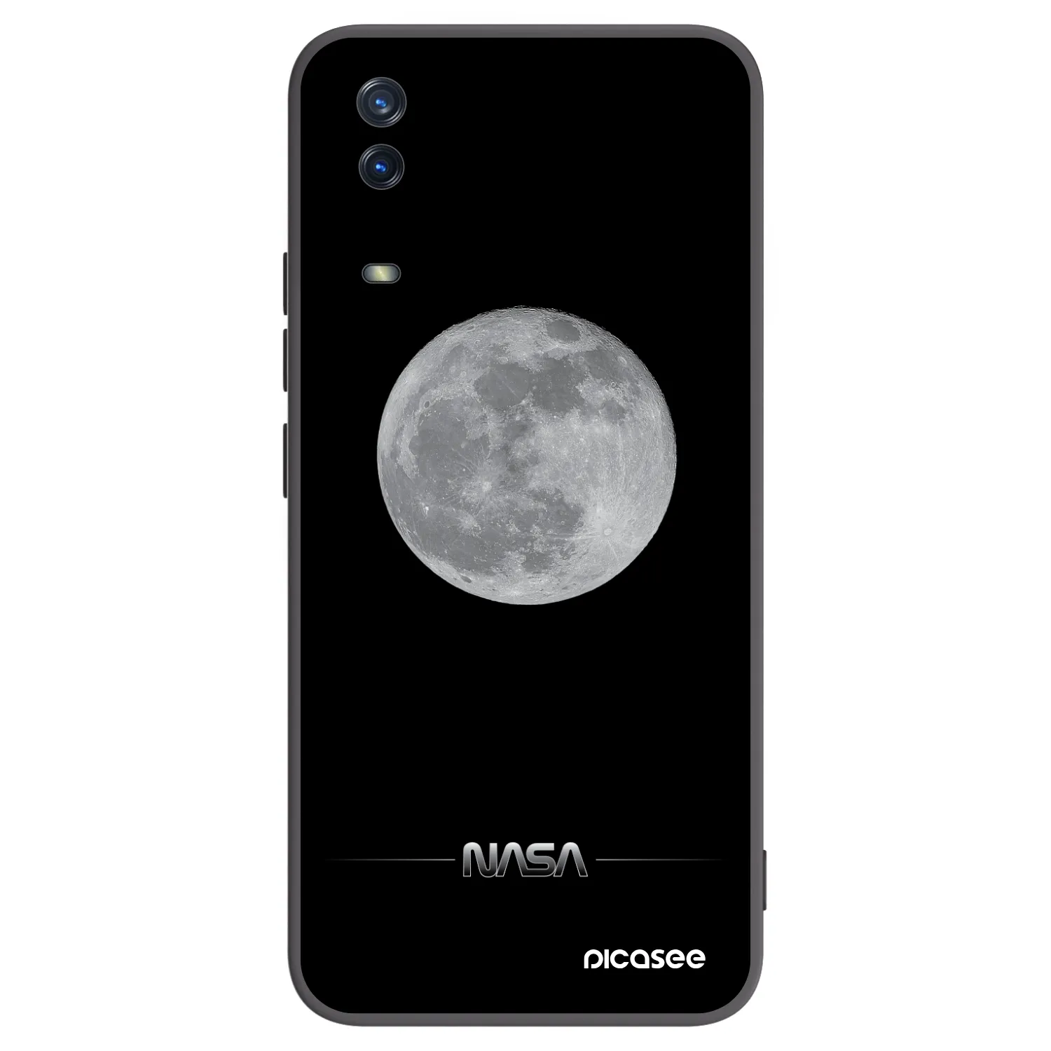 Picasee crna silikonska maskica za Vivo Y11s - Moon Minimal