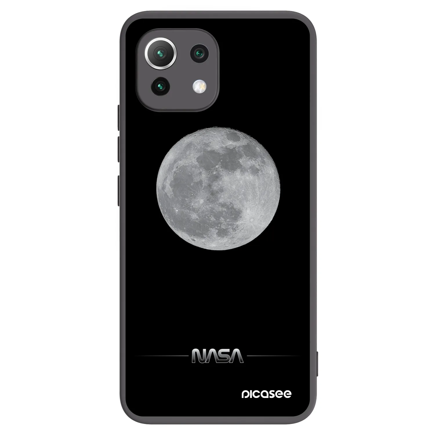 Picasee crna silikonska maskica za Xiaomi 11 Lite 5G NE - Moon Minimal