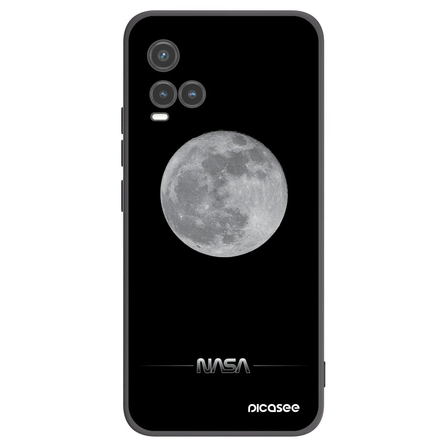 Picasee crna silikonska maskica za Vivo Y33s - Moon Minimal