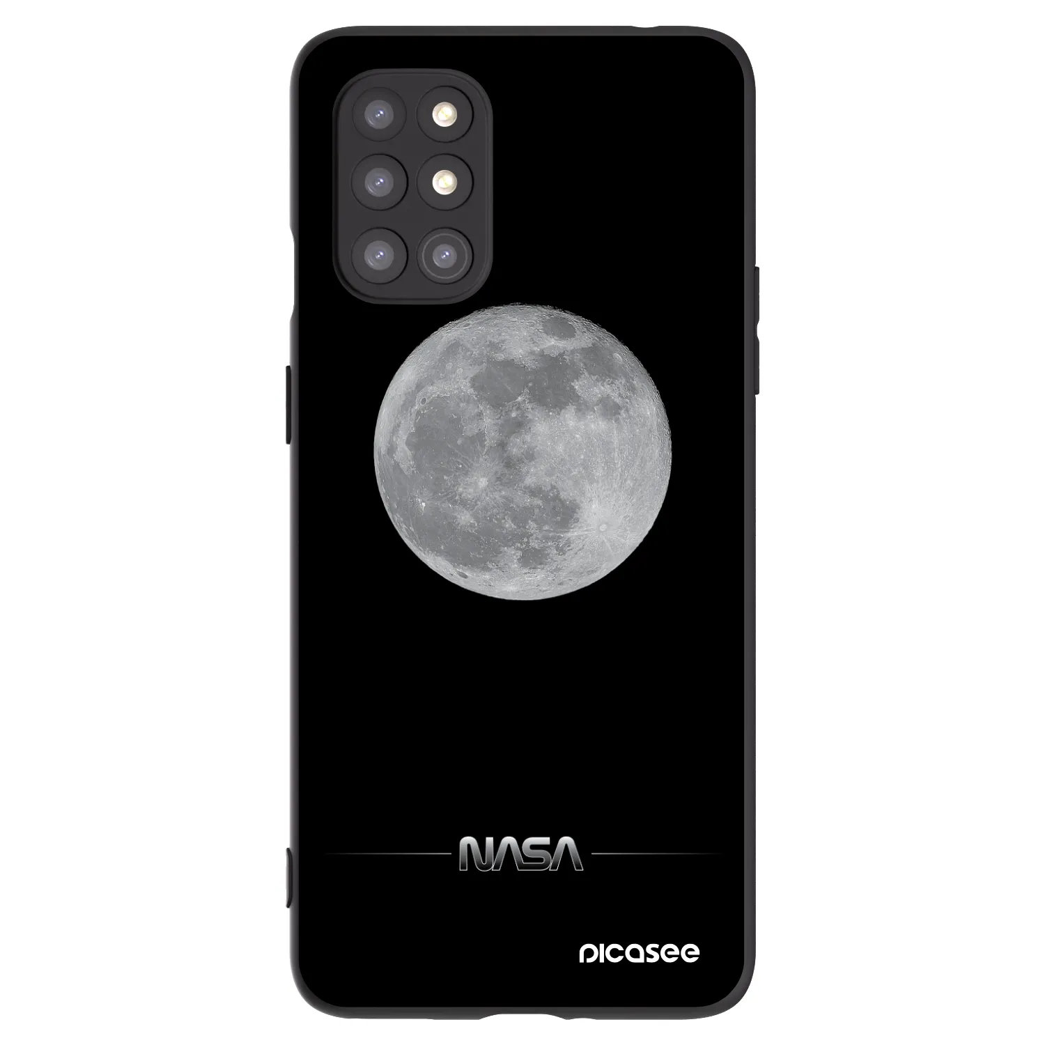 Picasee crna silikonska maskica za OnePlus 8T - Moon Minimal