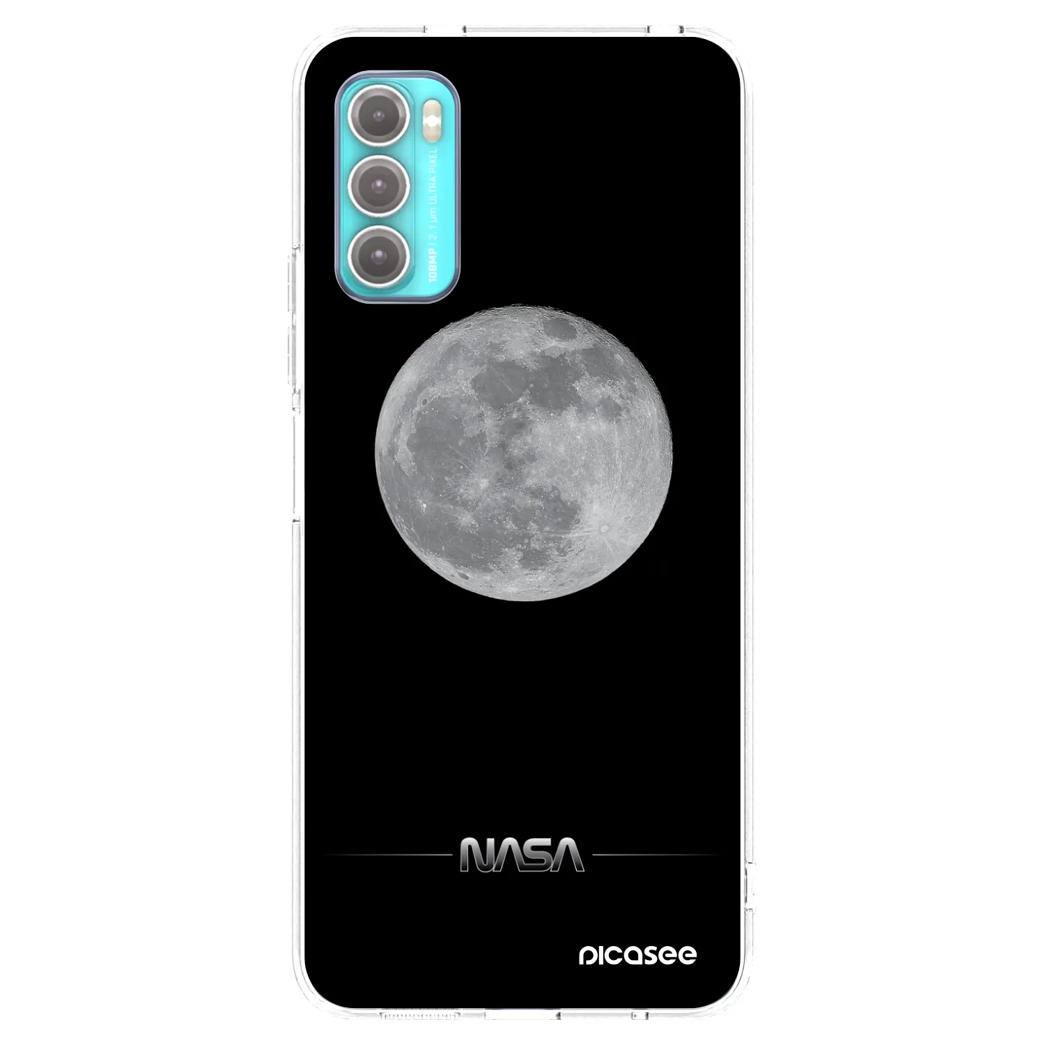 Picasee silikonska prozirna maskica za Motorola Moto G60 - Moon Minimal