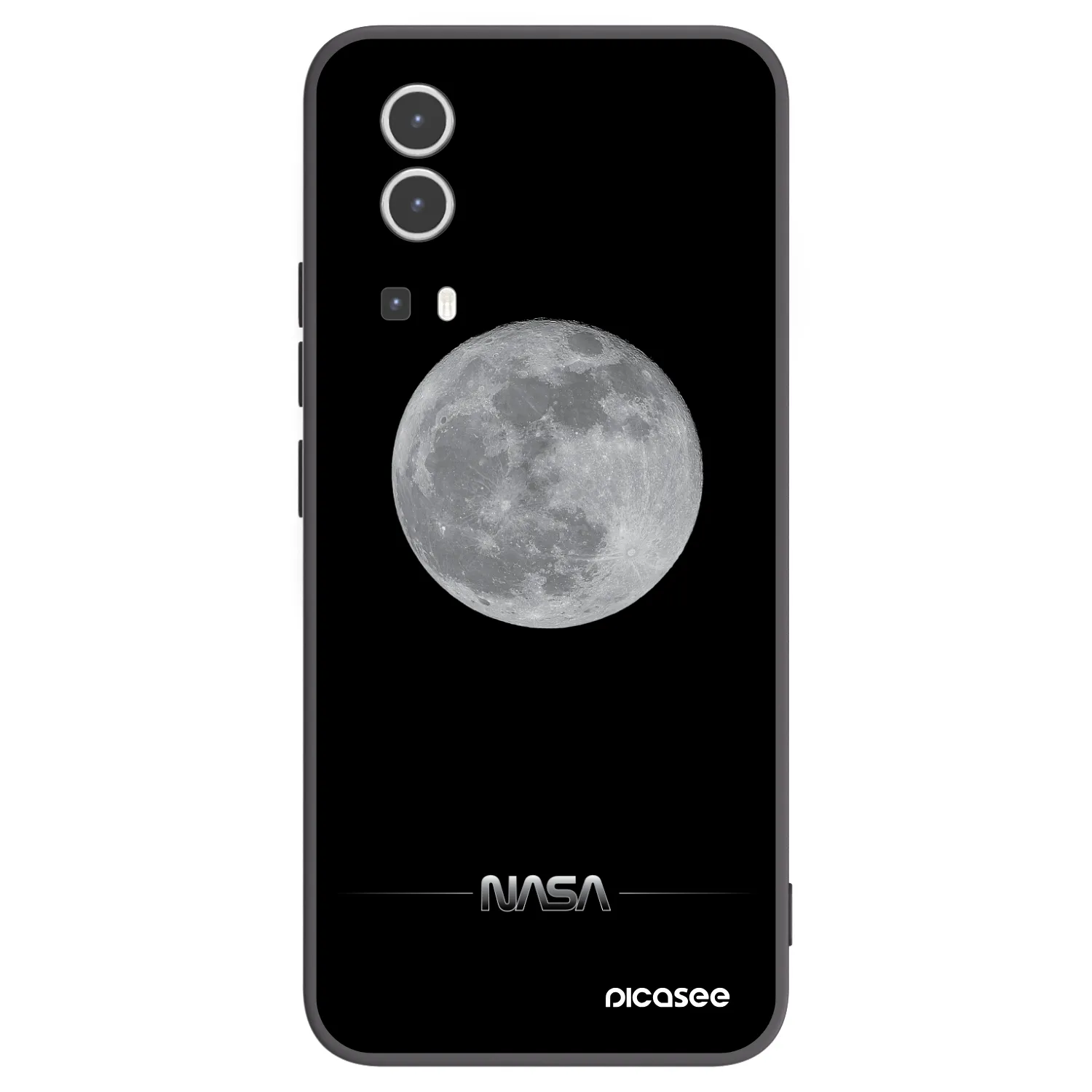 Picasee crna silikonska maskica za Vivo Y72 5G - Moon Minimal