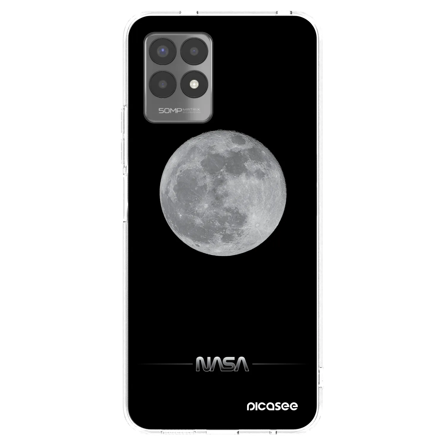 Picasee silikonska prozirna maskica za Realme 8i - Moon Minimal