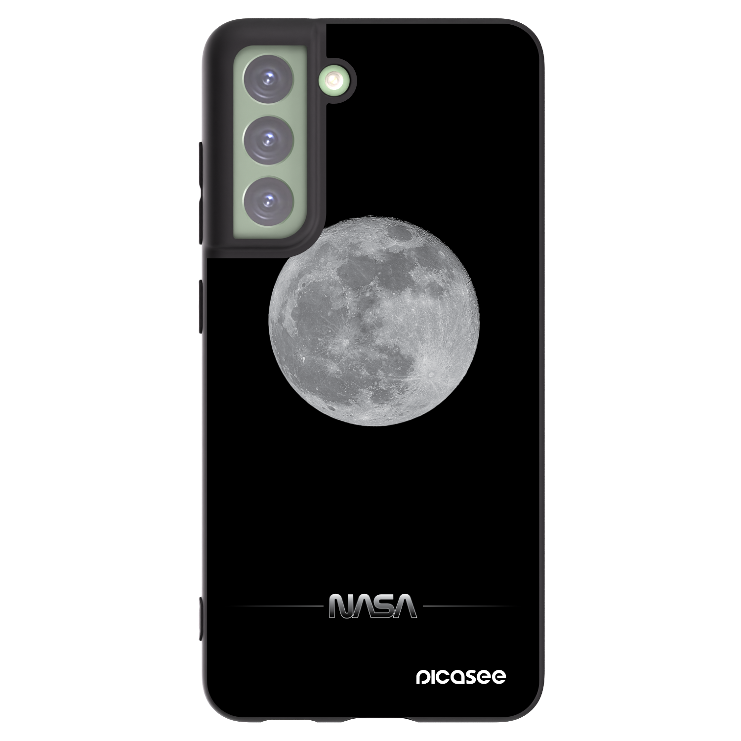 Picasee crna silikonska maskica za Samsung Galaxy S21 FE 5G - Moon Minimal