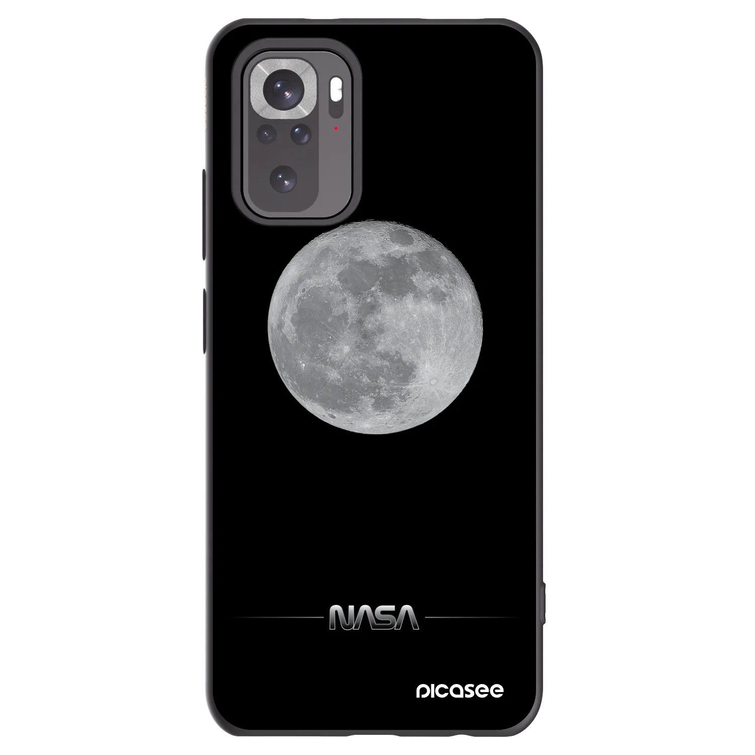 Picasee crna silikonska maskica za Xiaomi Redmi Note 11S 4G - Moon Minimal