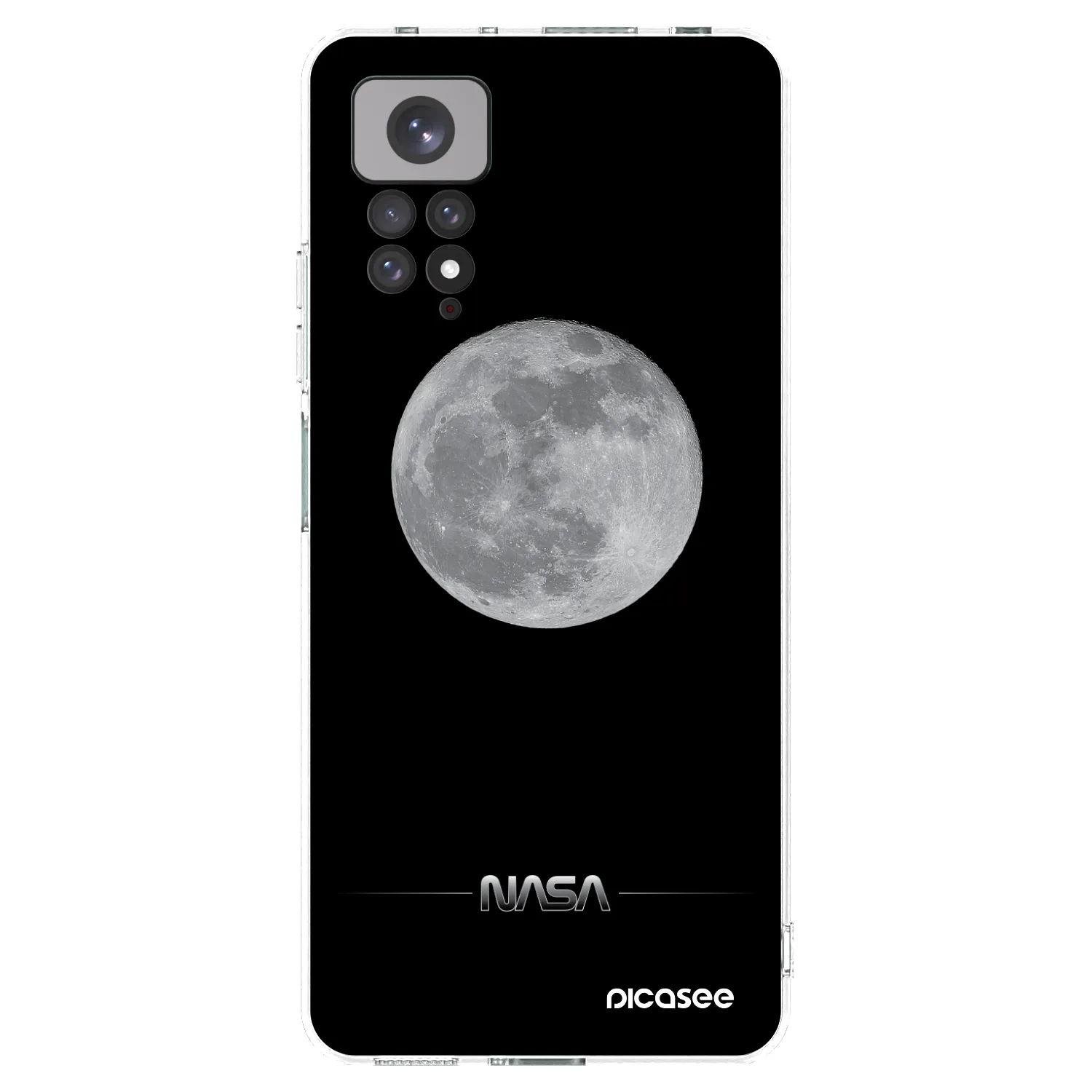 Picasee silikonska prozirna maskica za Xiaomi Redmi Note 11S 4G - Moon Minimal