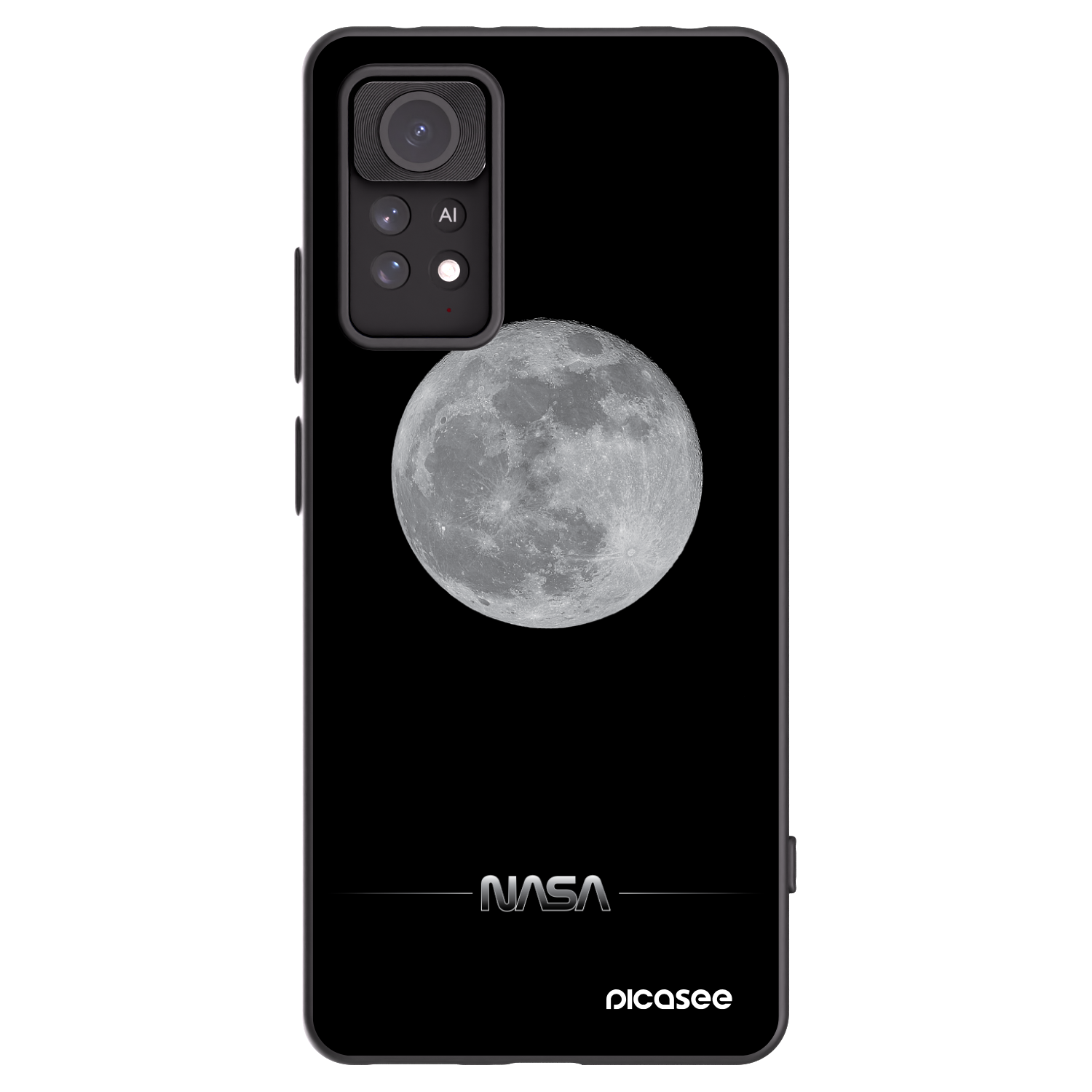 Picasee crna silikonska maskica za Xiaomi Redmi Note 11 Pro - Moon Minimal