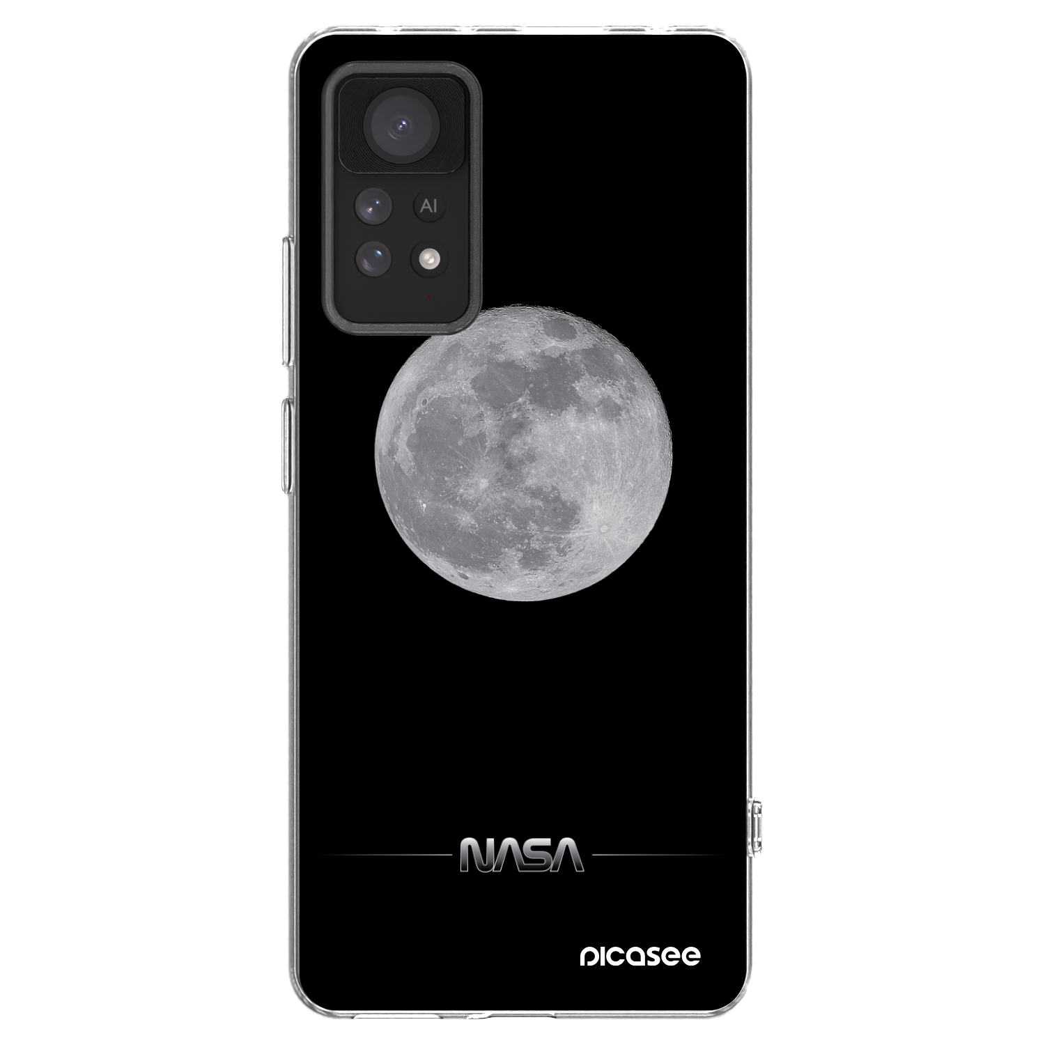 Picasee silikonska prozirna maskica za Xiaomi Redmi Note 11 Pro - Moon Minimal