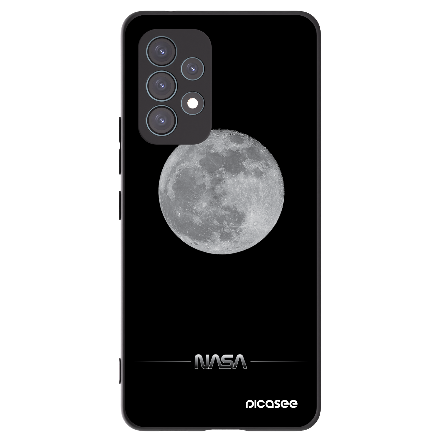 Picasee crna silikonska maskica za Samsung Galaxy A53 5G A536 - Moon Minimal