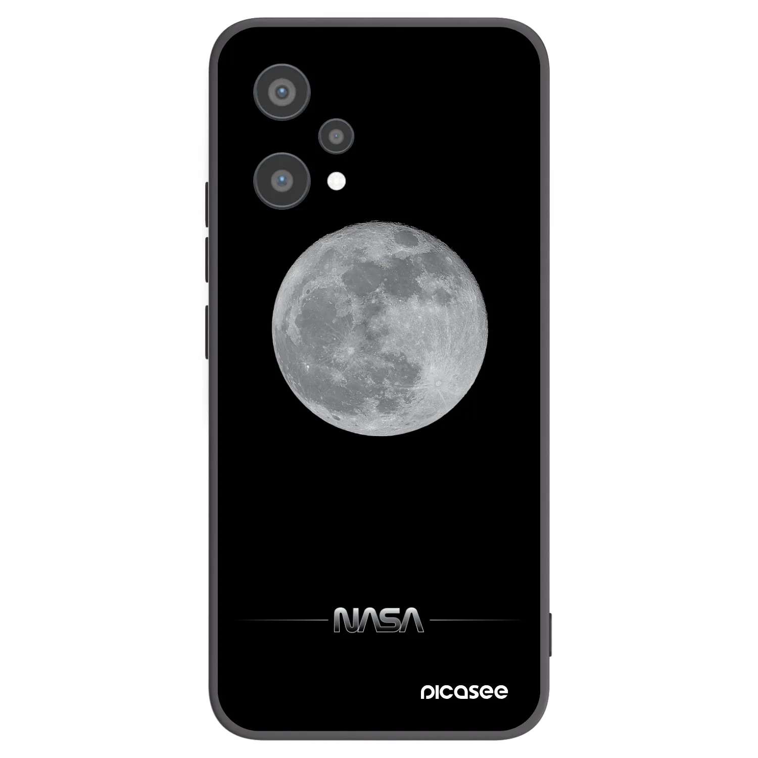 Picasee crna silikonska maskica za Realme 9 Pro 5G - Moon Minimal