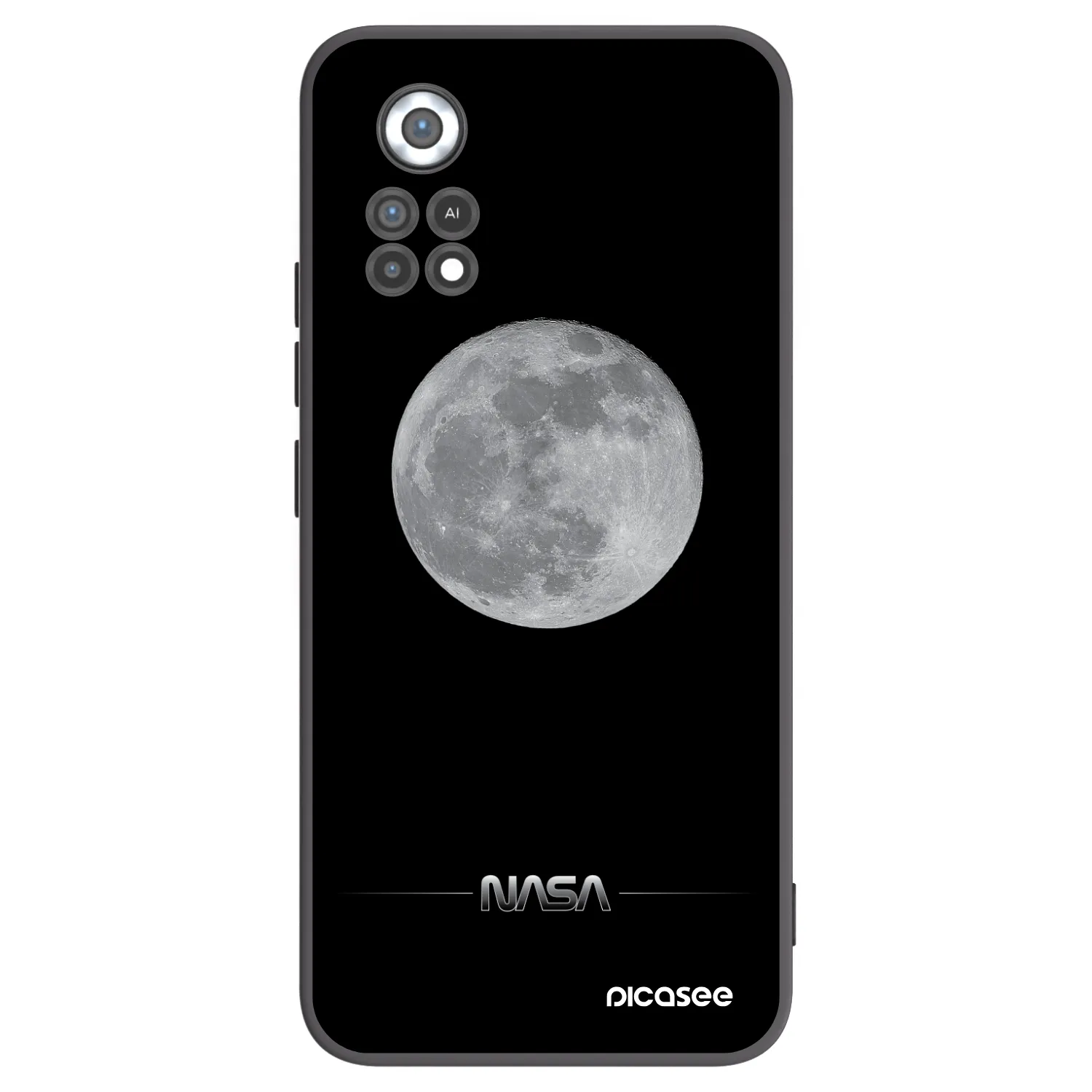 Picasee crna silikonska maskica za Xiaomi Poco X4 Pro 5G - Moon Minimal
