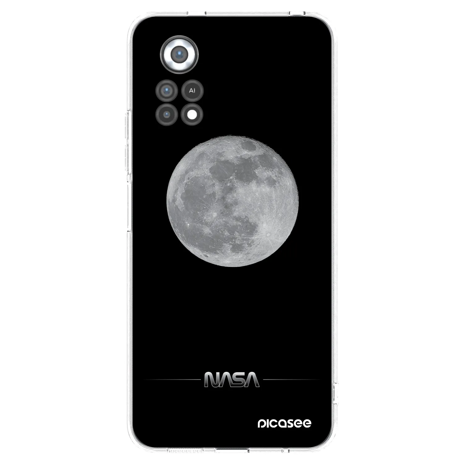 Picasee silikonska prozirna maskica za Xiaomi Poco X4 Pro 5G - Moon Minimal