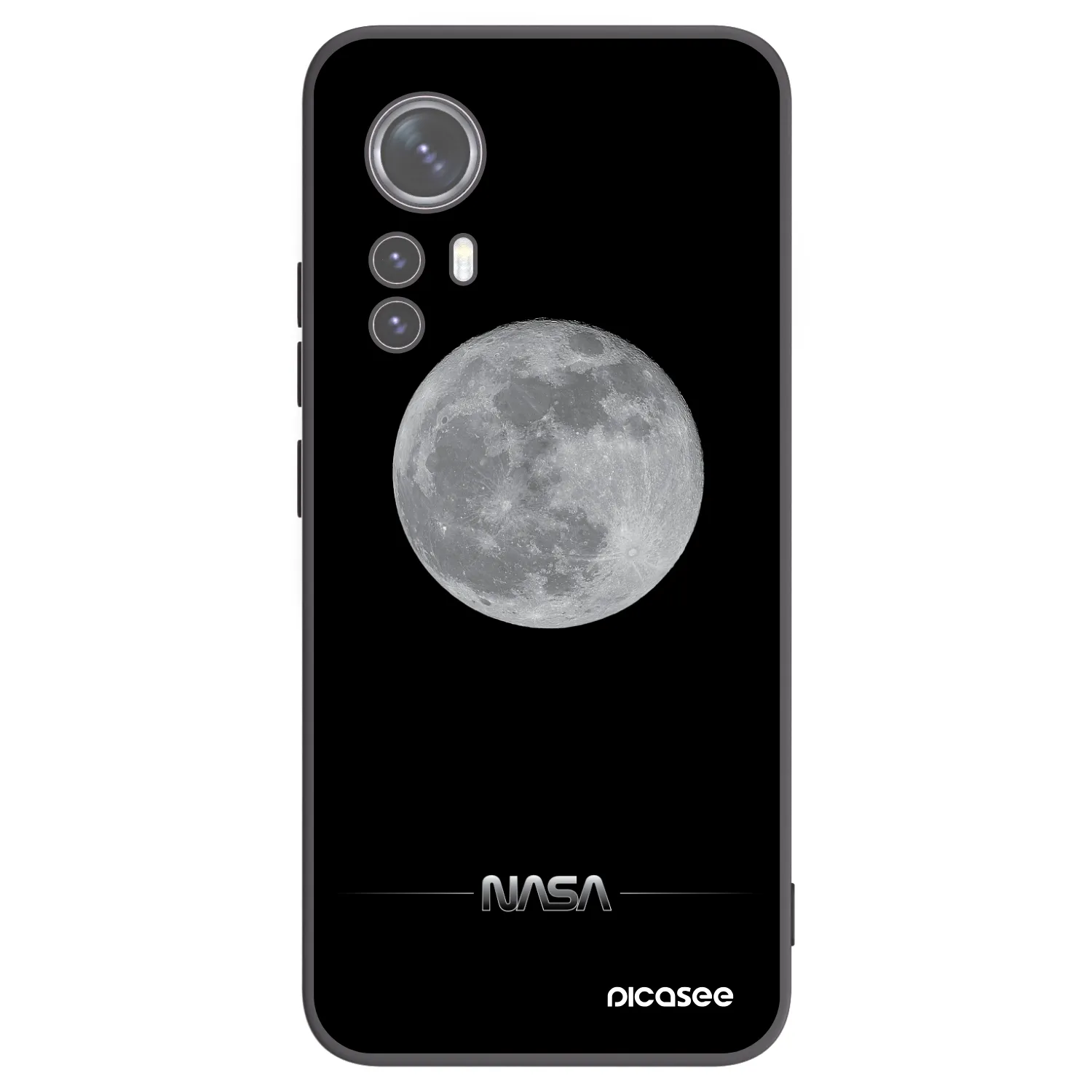 Picasee crna silikonska maskica za Xiaomi 12 - Moon Minimal