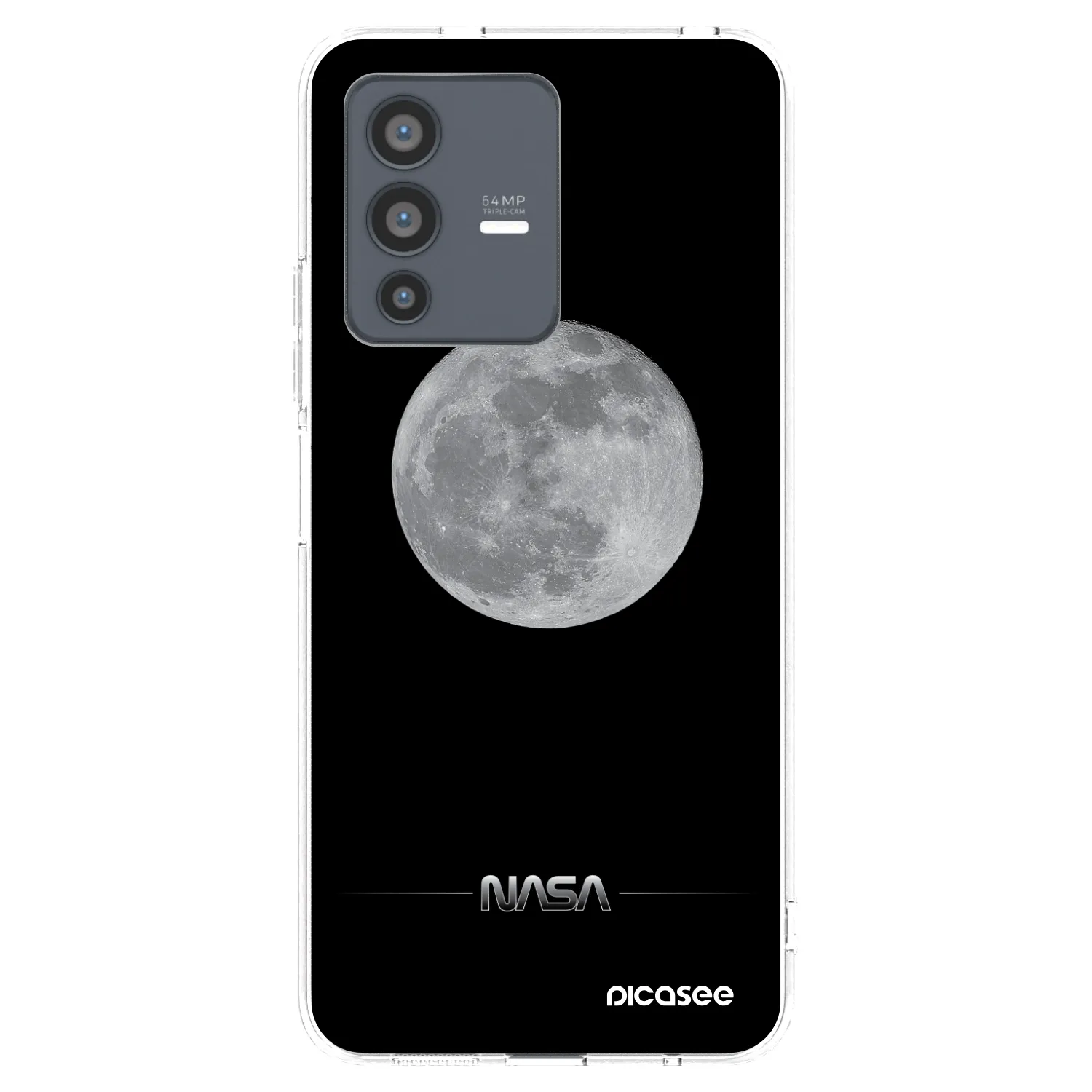 Picasee silikonska prozirna maskica za Vivo V23 5G - Moon Minimal