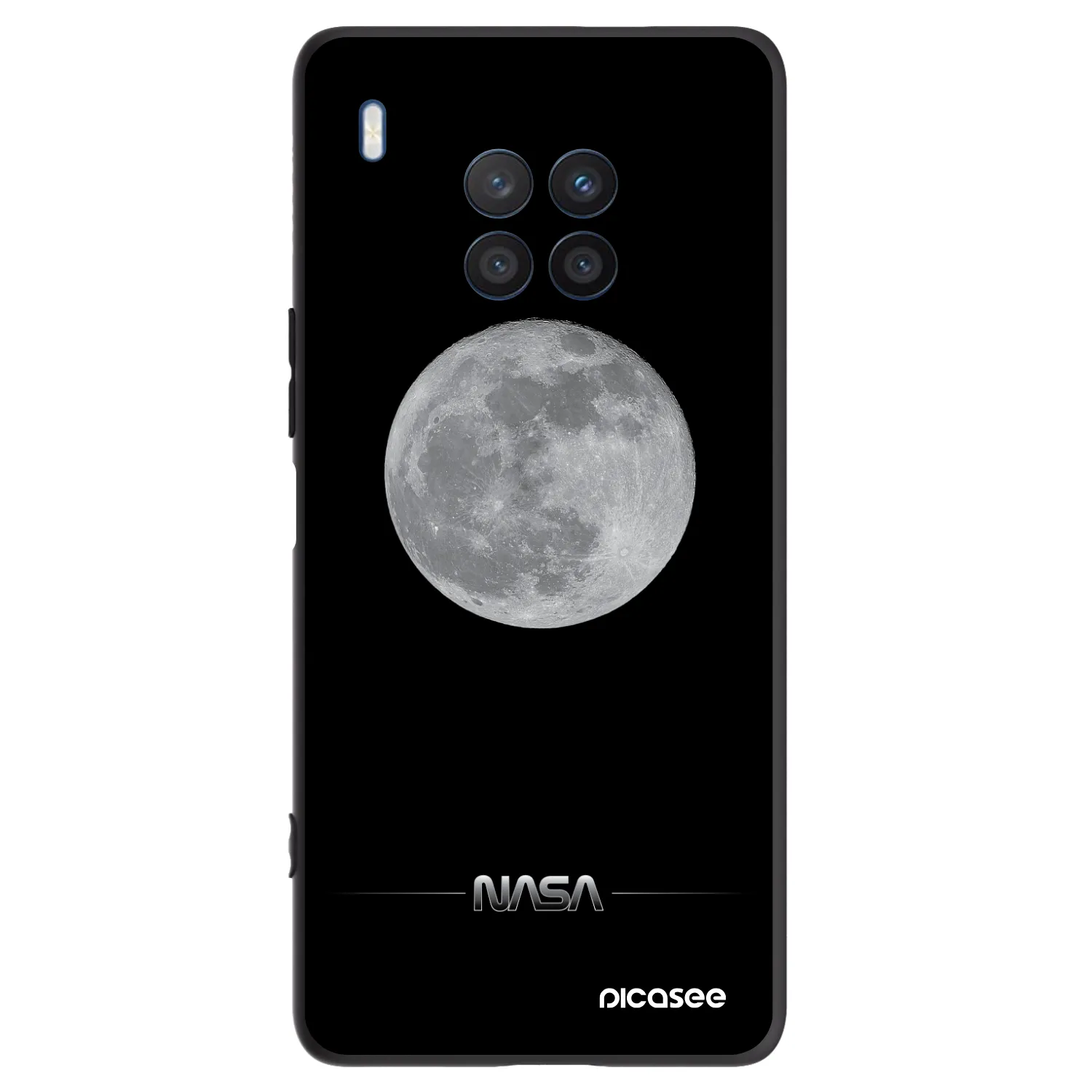 Picasee crna silikonska maskica za Honor 50 Lite - Moon Minimal