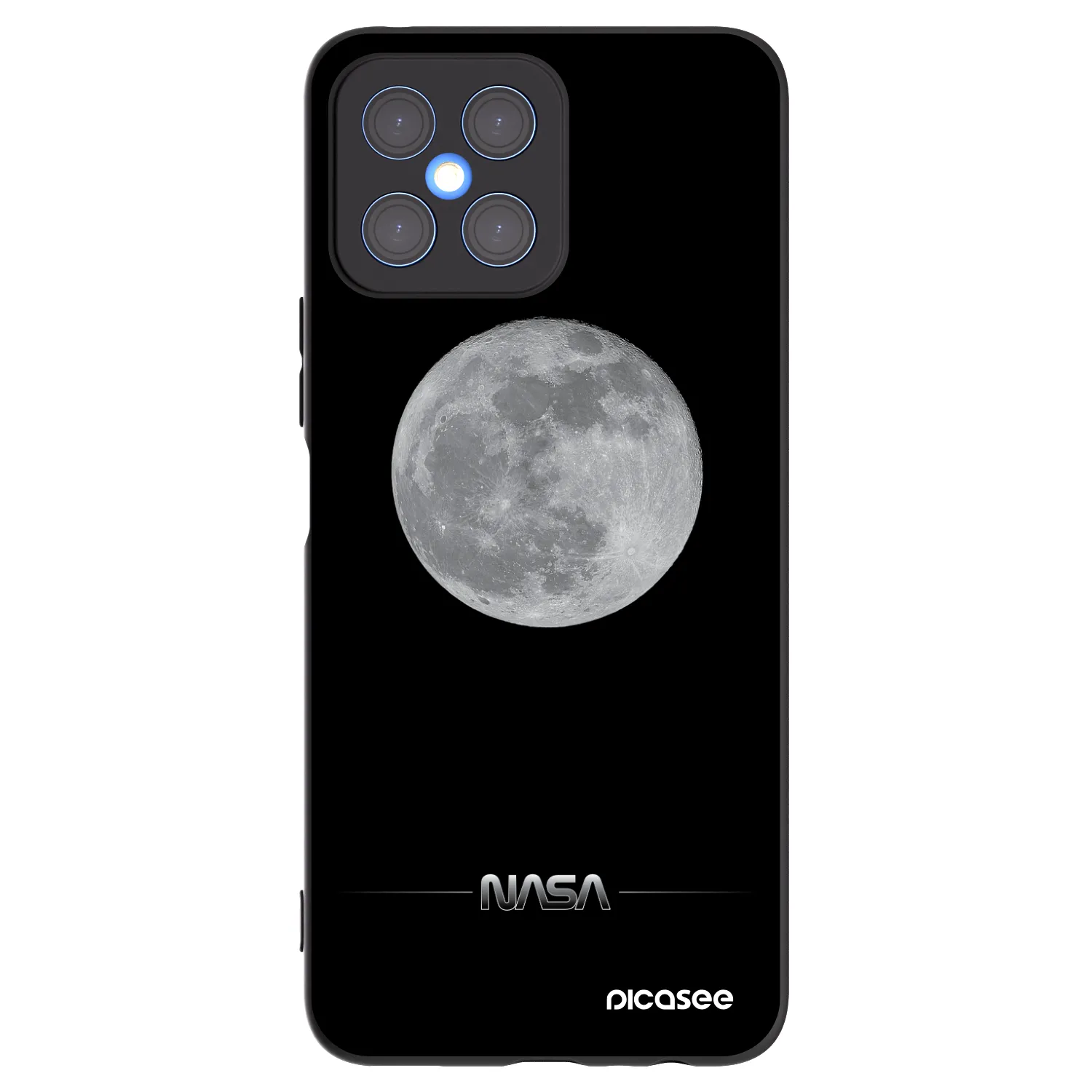 Picasee crna silikonska maskica za Honor X8 4G - Moon Minimal