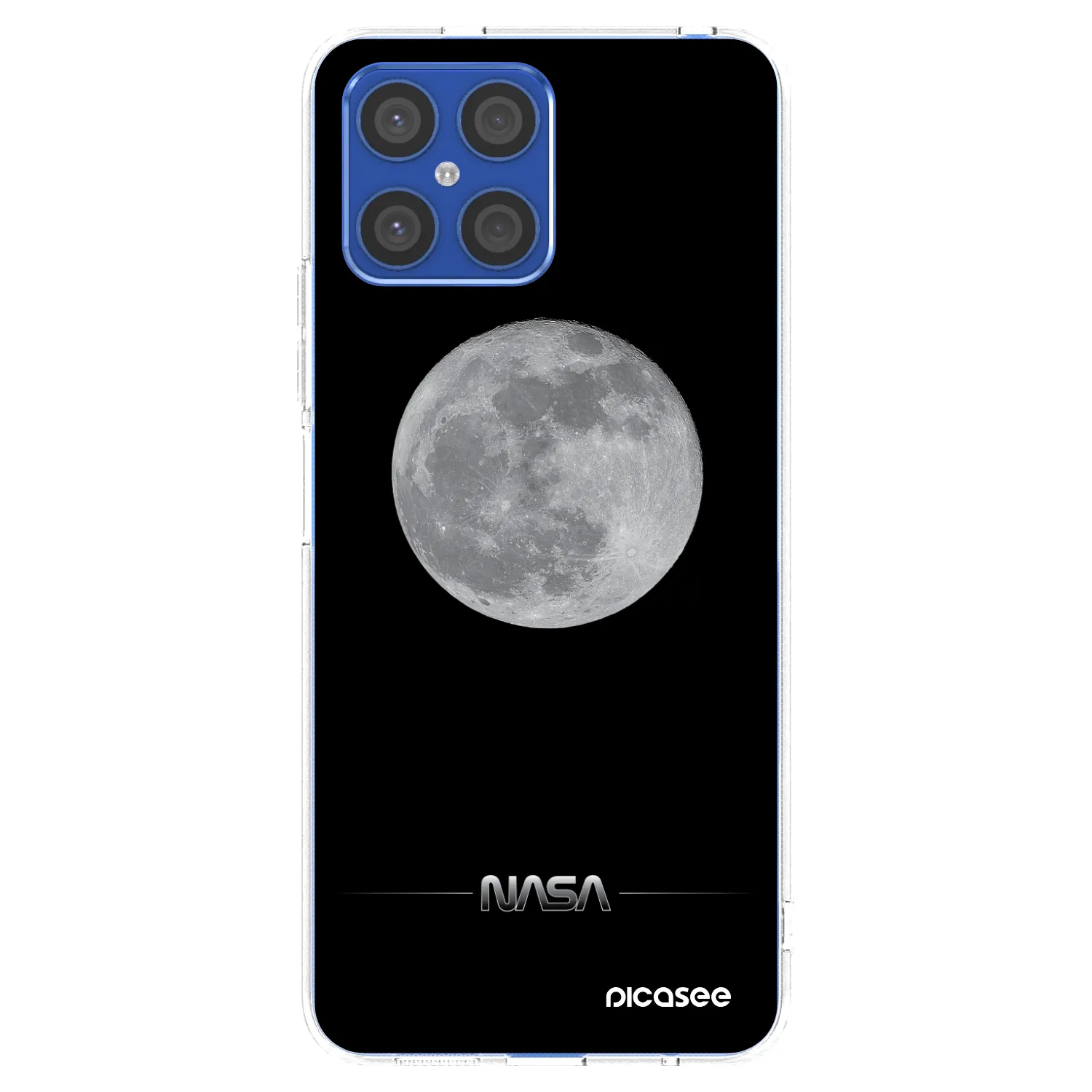 Picasee silikonska prozirna maskica za Honor X8 4G - Moon Minimal