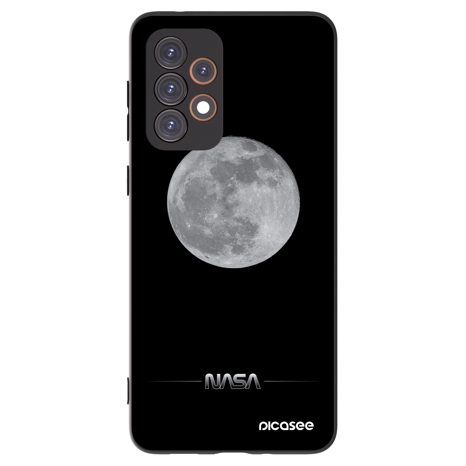 Picasee crna silikonska maskica za Samsung Galaxy A33 5G A336 - Moon Minimal
