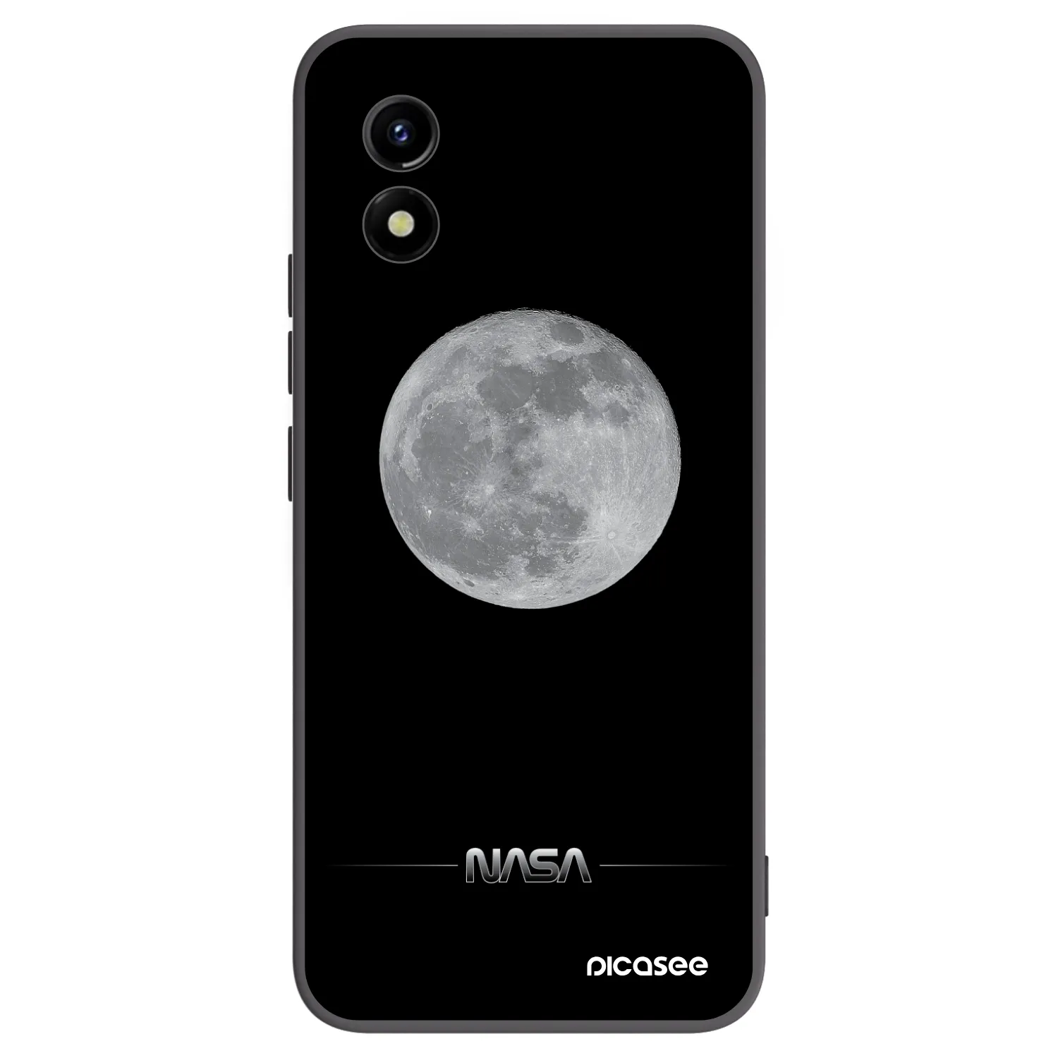 Picasee crna silikonska maskica za Vivo Y01 - Moon Minimal