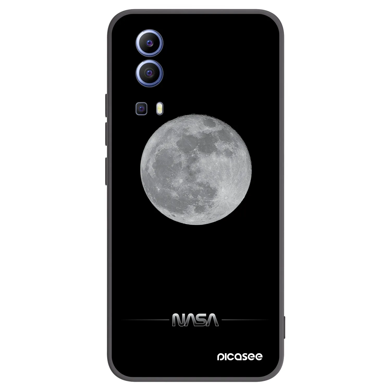 Picasee crna silikonska maskica za Vivo Y52 5G - Moon Minimal