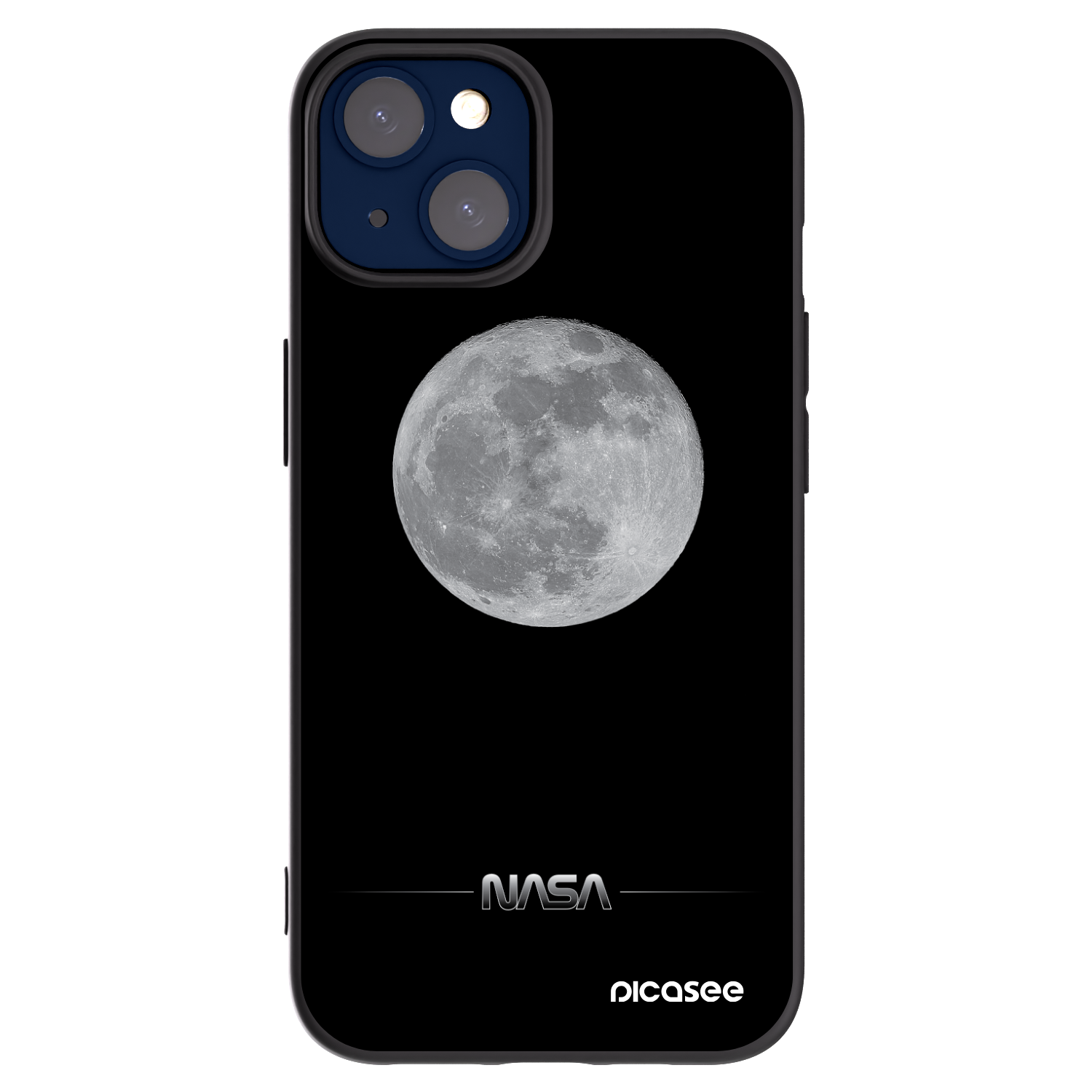 Picasee crna silikonska maskica za Apple iPhone 14 - Moon Minimal