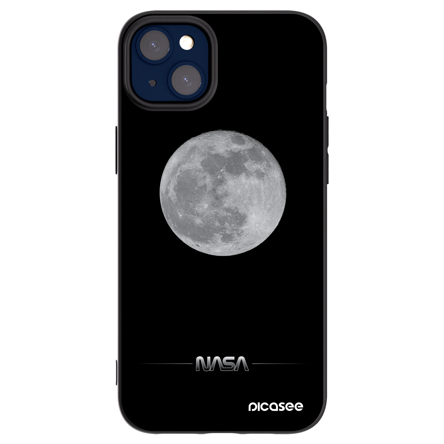 Picasee crna silikonska maskica za Apple iPhone 14 Plus - Moon Minimal