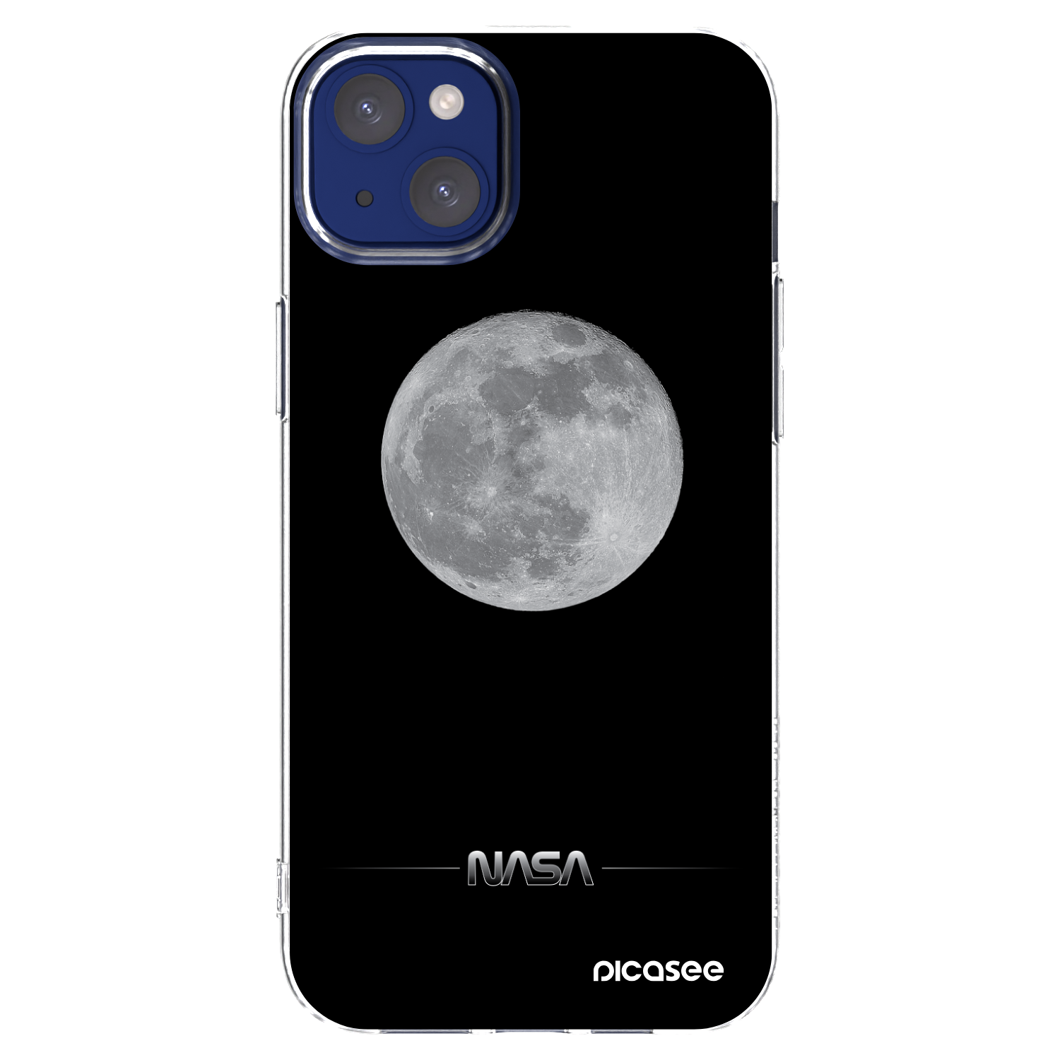 Picasee silikonska prozirna maskica za Apple iPhone 14 Plus - Moon Minimal