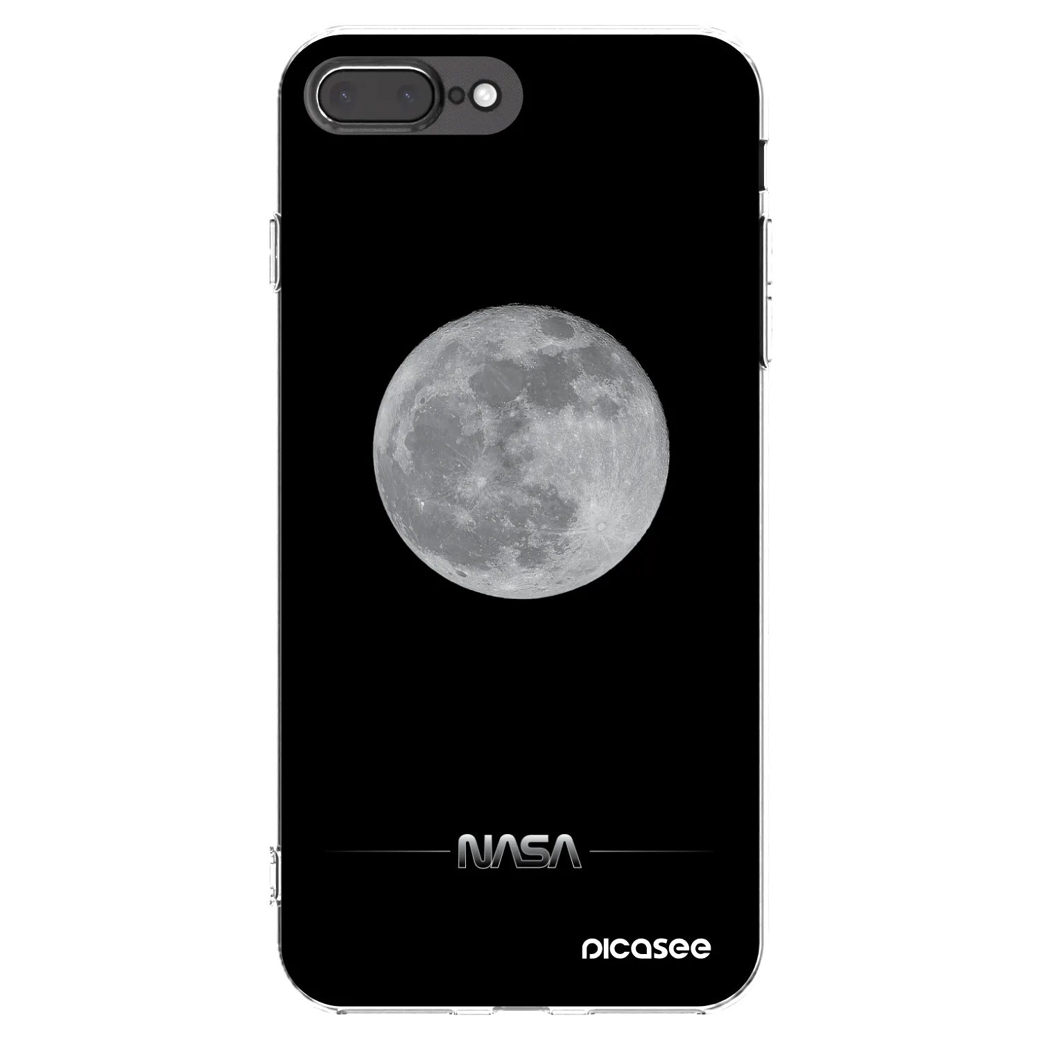 Picasee silikonska prozirna maskica za Apple iPhone 8 Plus - Moon Minimal