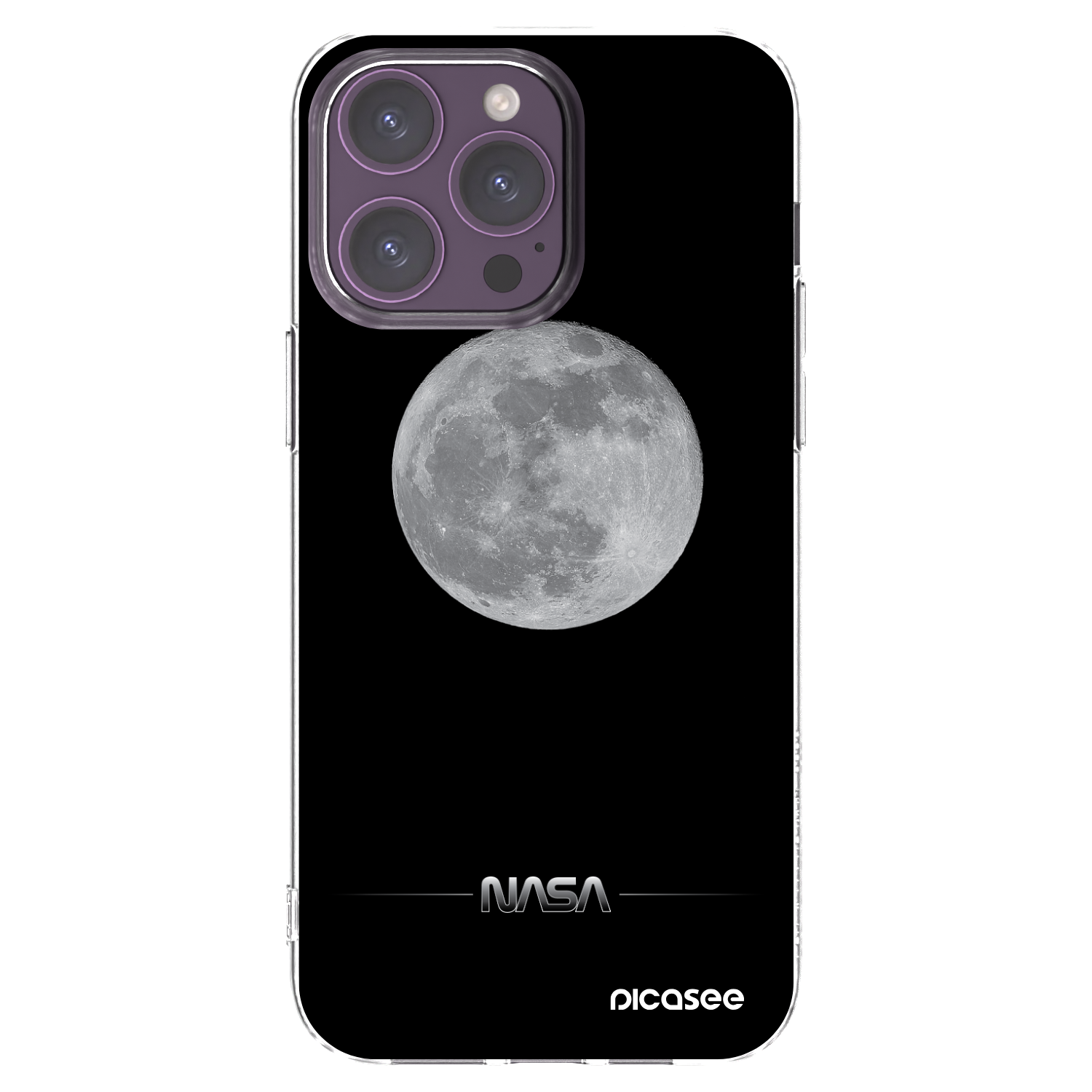 Picasee silikonska prozirna maskica za Apple iPhone 14 Pro Max - Moon Minimal