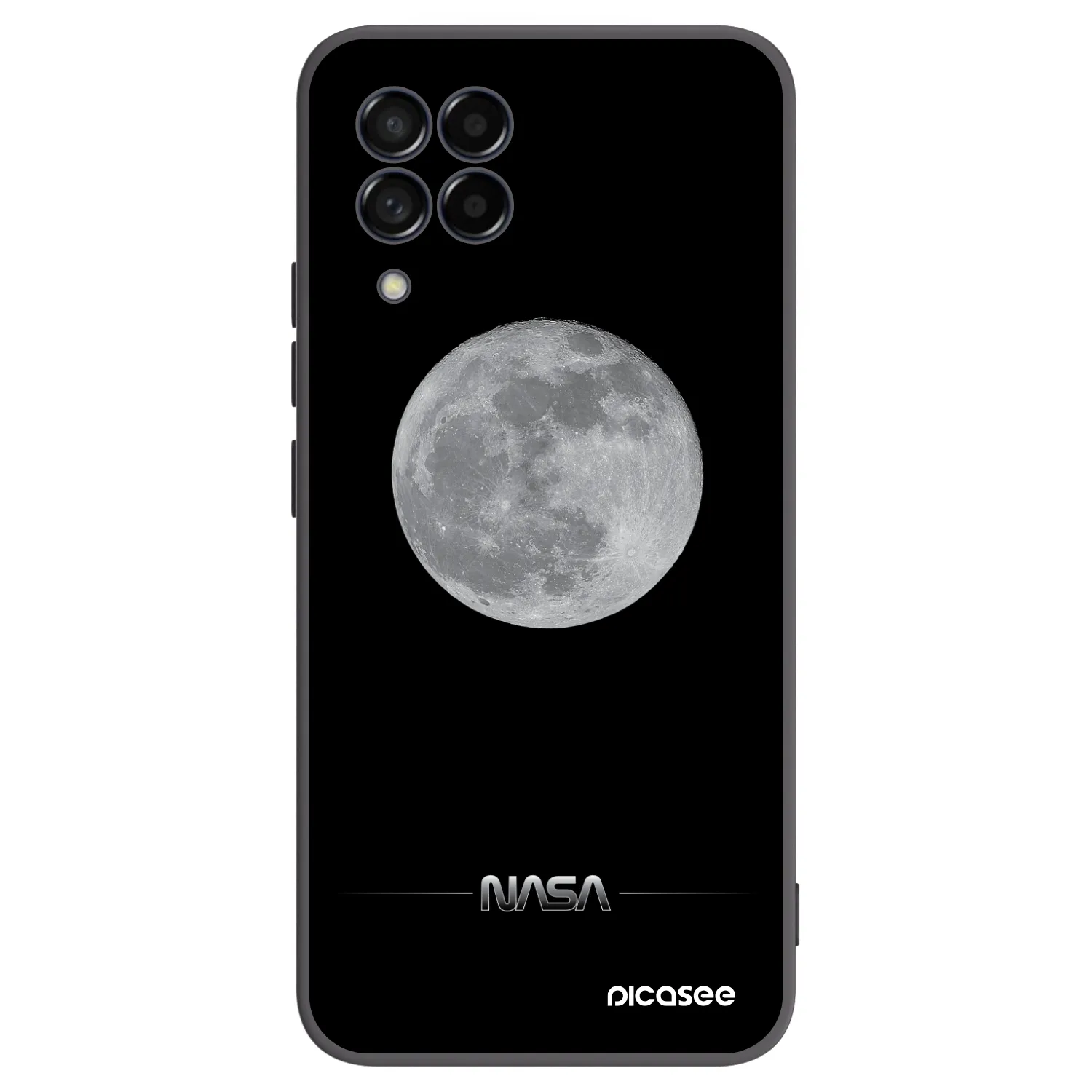 Picasee crna silikonska maskica za Samsung Galaxy M53 5G - Moon Minimal