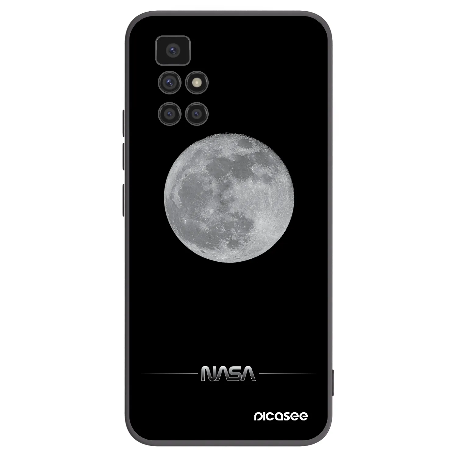 Picasee crna silikonska maskica za Xiaomi Redmi 10 (2022) - Moon Minimal