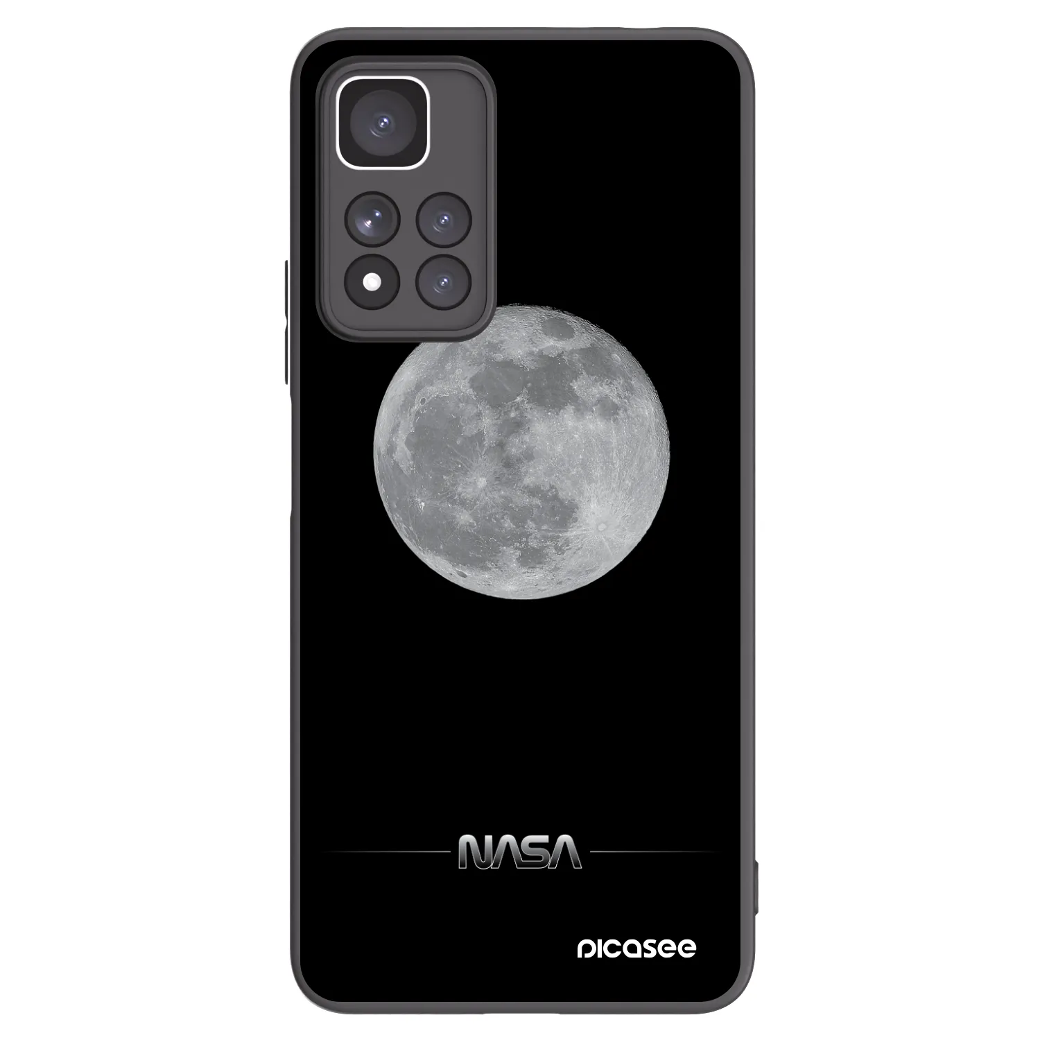 Picasee crna silikonska maskica za Xiaomi Redmi Note 11 Pro+ 5G - Moon Minimal