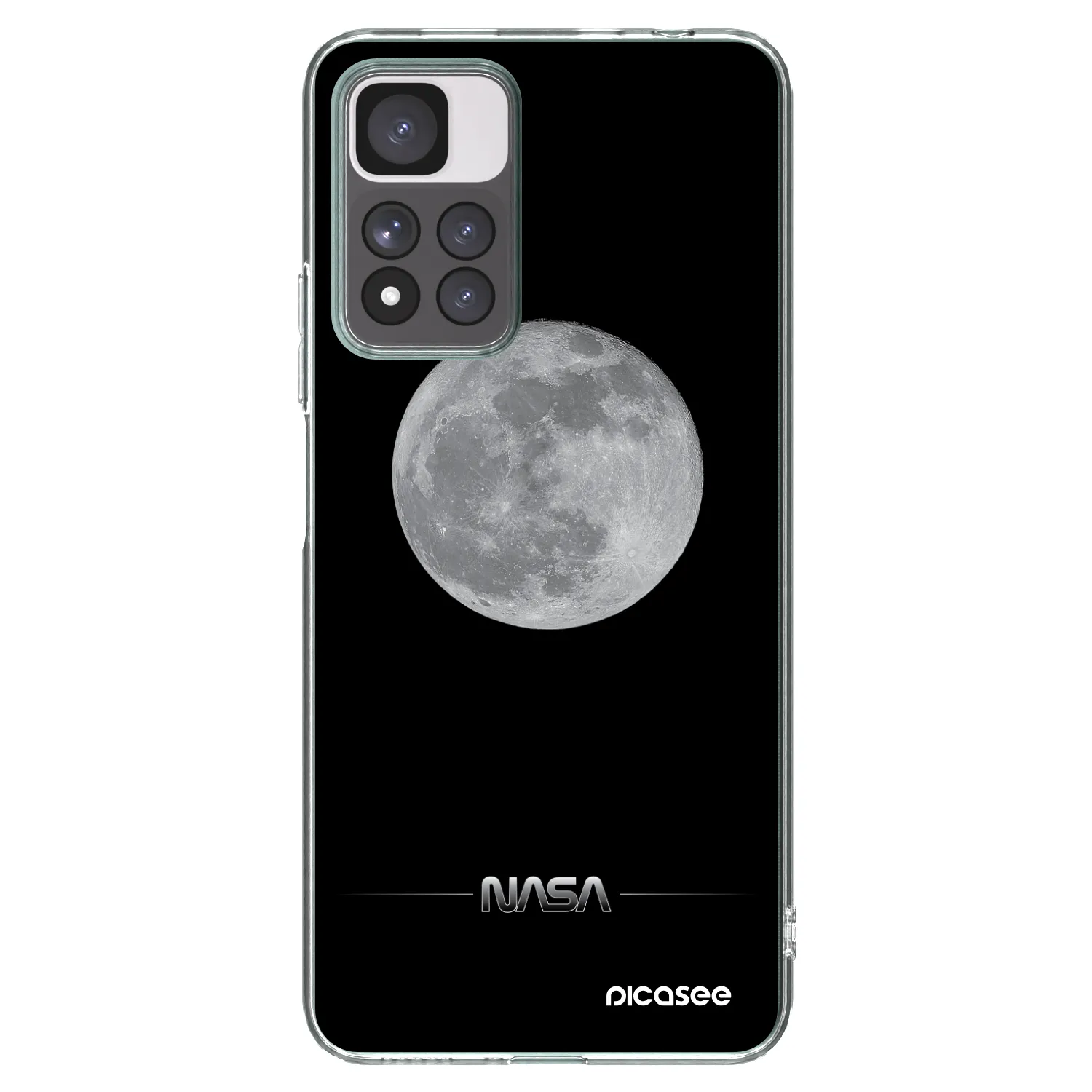Picasee silikonska prozirna maskica za Xiaomi Redmi Note 11 Pro+ 5G - Moon Minimal