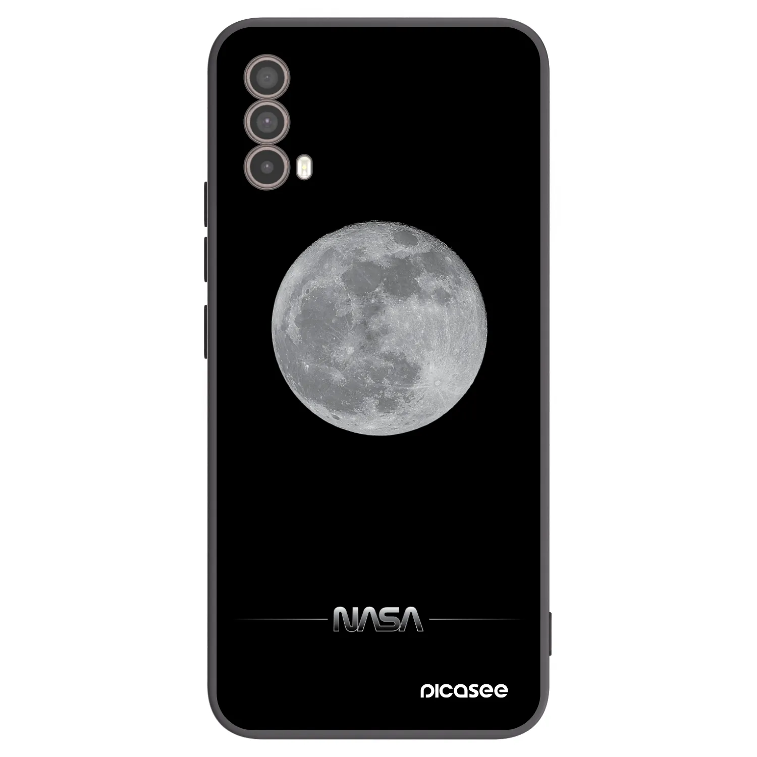 Picasee crna silikonska maskica za Motorola Moto E40 - Moon Minimal