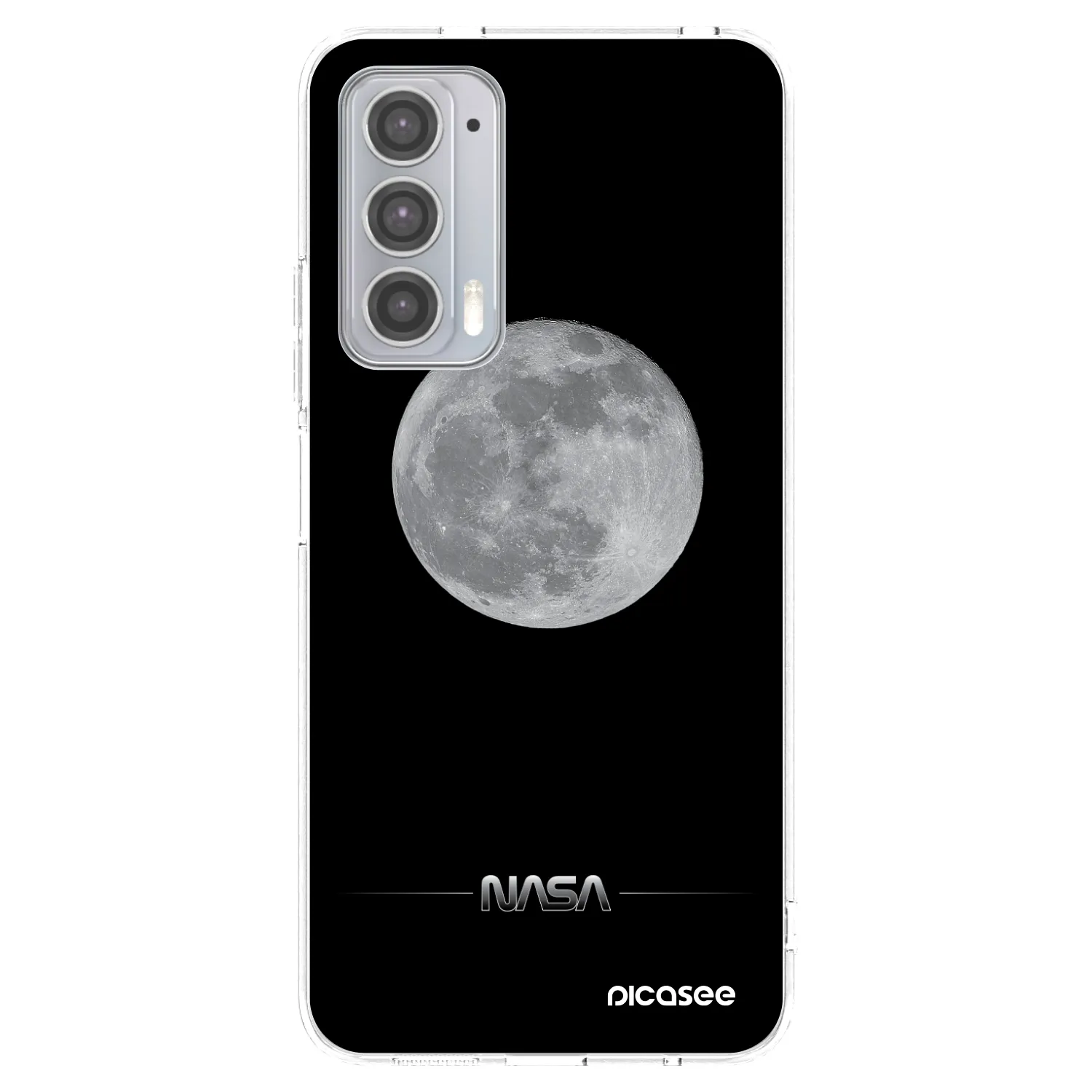 Picasee silikonska prozirna maskica za Motorola Edge 20 - Moon Minimal