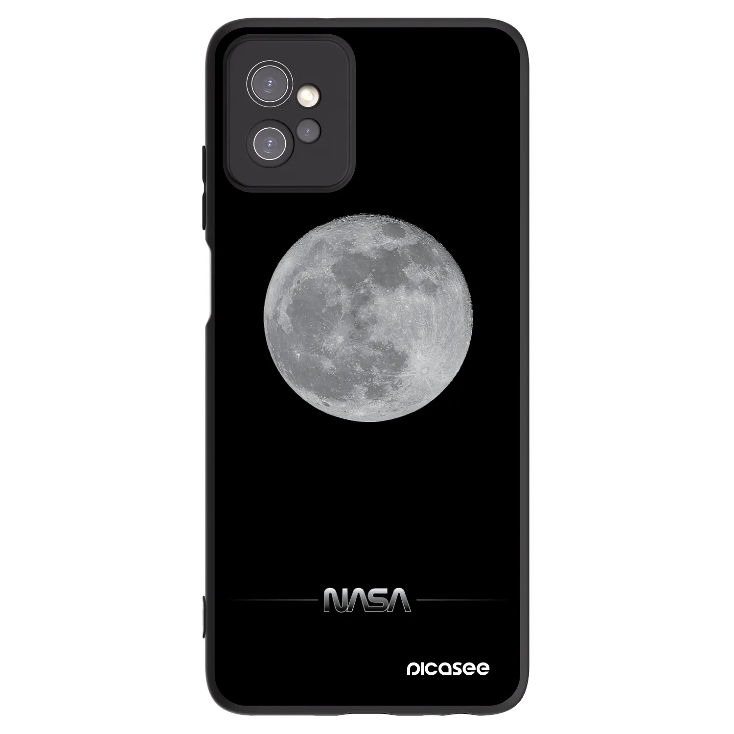 Picasee crna silikonska maskica za Motorola Moto G32 - Moon Minimal