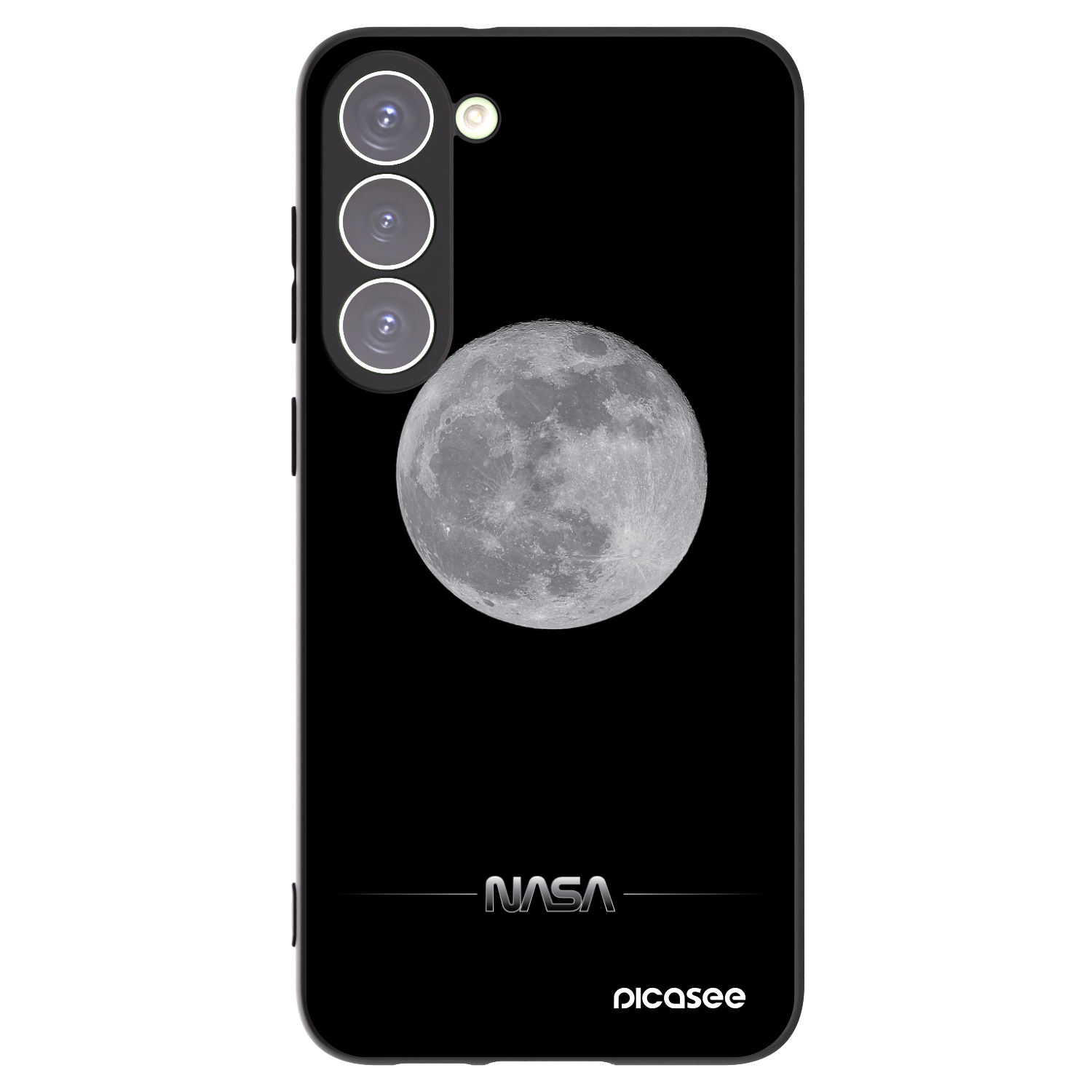 Picasee crna silikonska maskica za Samsung Galaxy S23+ 5G - Moon Minimal