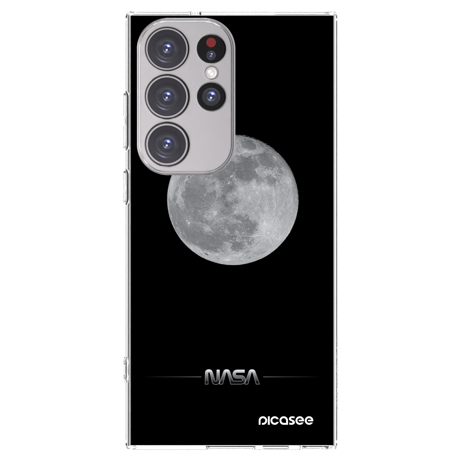 Picasee silikonska prozirna maskica za Samsung Galaxy S23 Ultra 5G - Moon Minimal