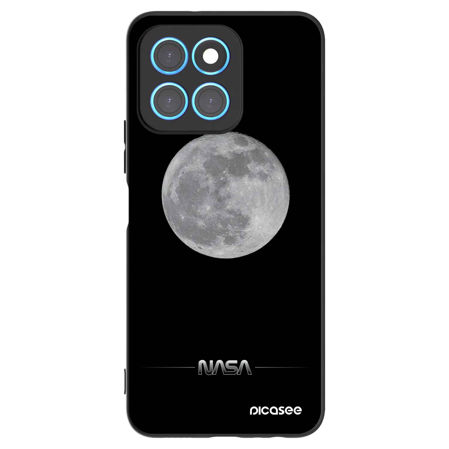 Picasee crna silikonska maskica za Honor X6 - Moon Minimal