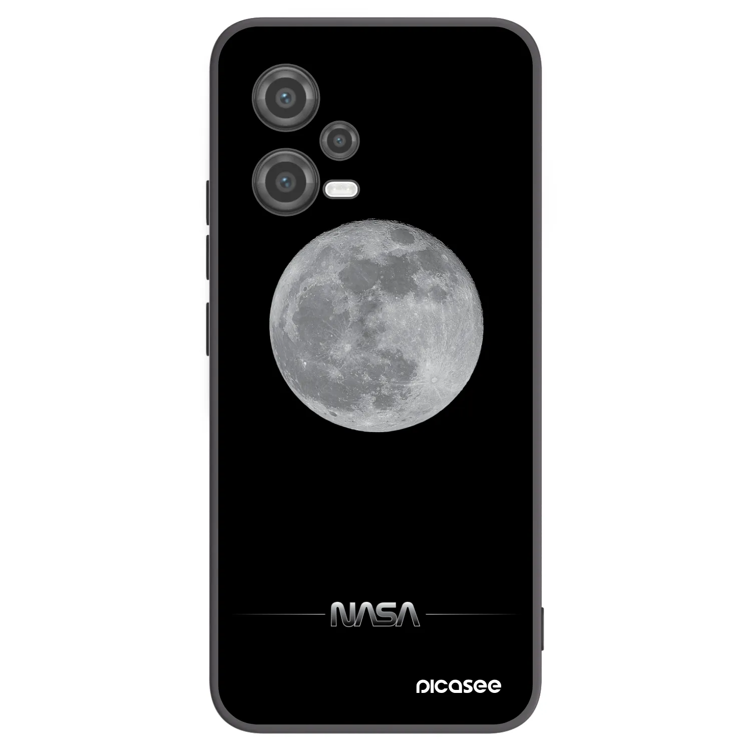 Picasee crna silikonska maskica za Xiaomi Poco X5 - Moon Minimal