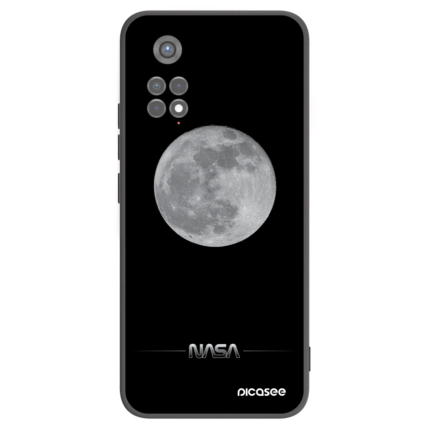 Picasee crna silikonska maskica za Xiaomi Redmi Note 11S 5G - Moon Minimal
