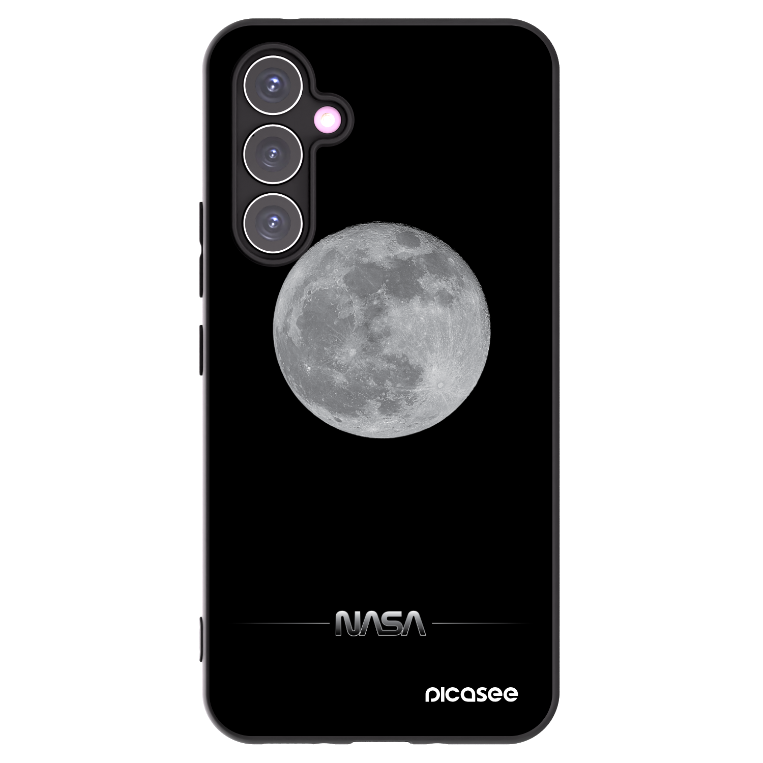 Picasee crna silikonska maskica za Samsung Galaxy A54 5G A546B - Moon Minimal