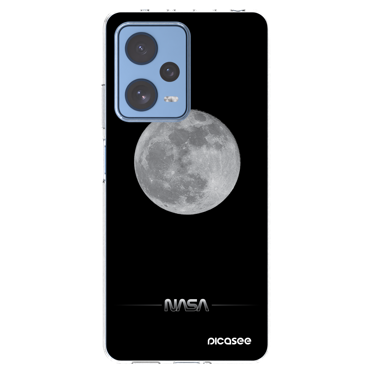 Picasee silikonska prozirna maskica za Xiaomi Redmi Note 12 Pro 5G - Moon Minimal