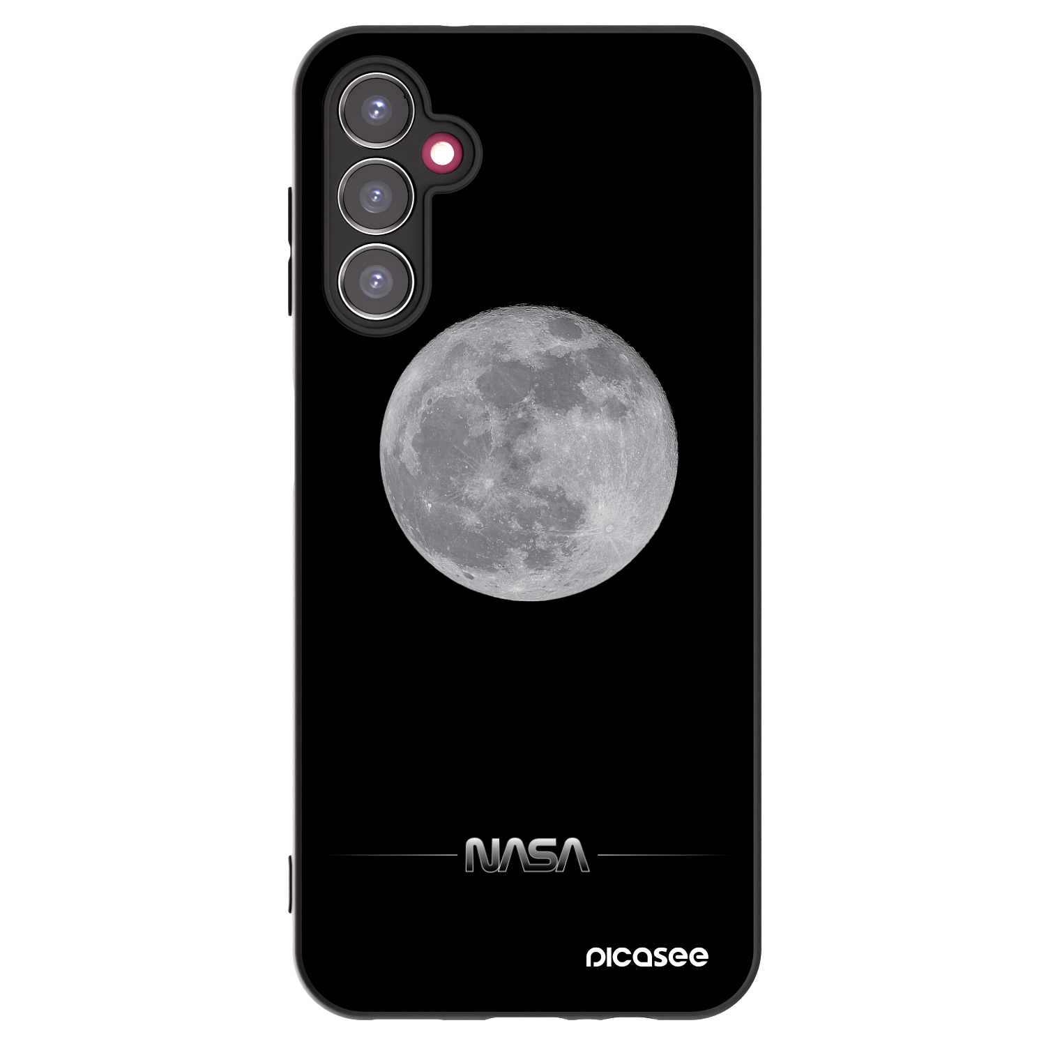 Picasee crna silikonska maskica za Samsung Galaxy A14 4G A145R - Moon Minimal
